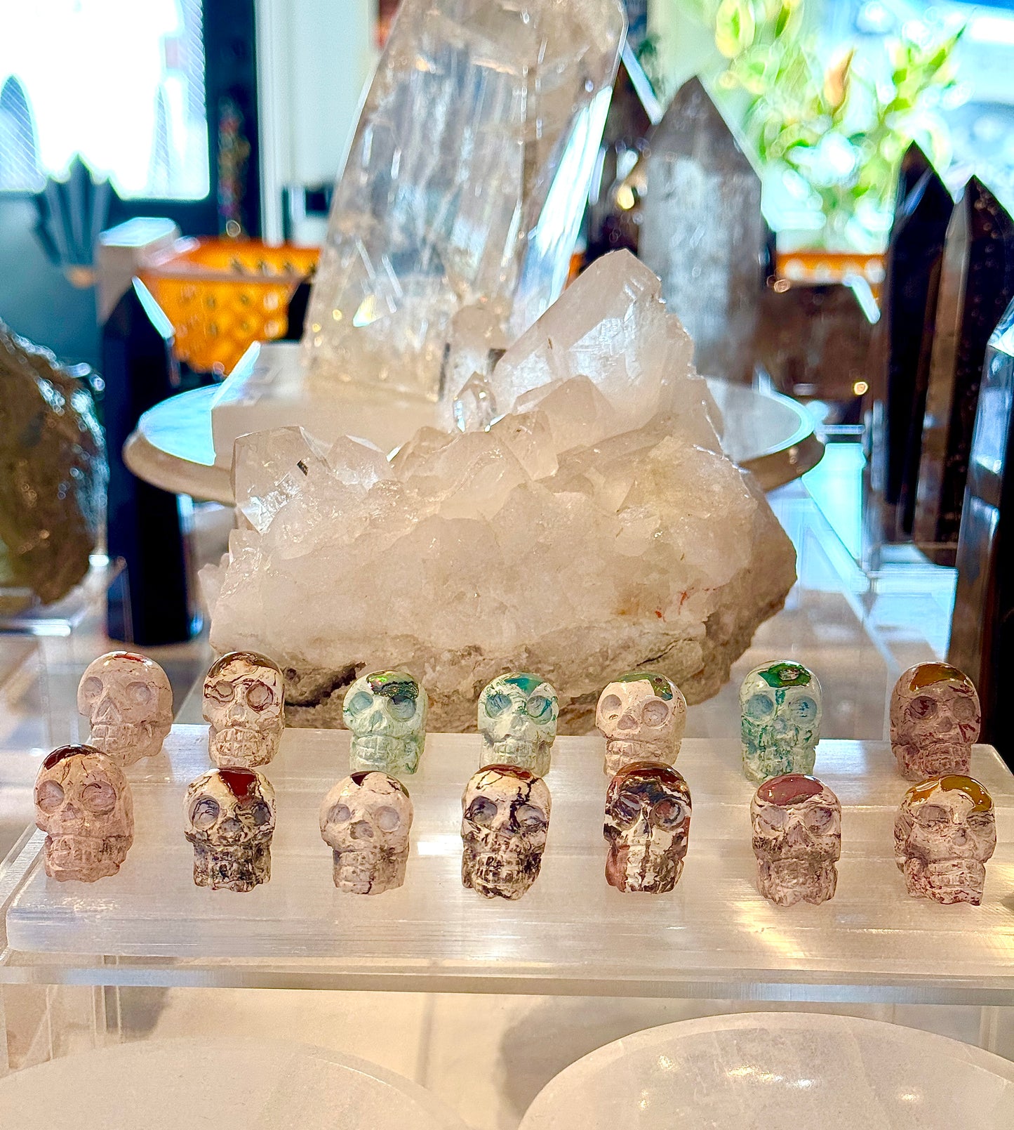 Hand Carved Natural Opal Skull