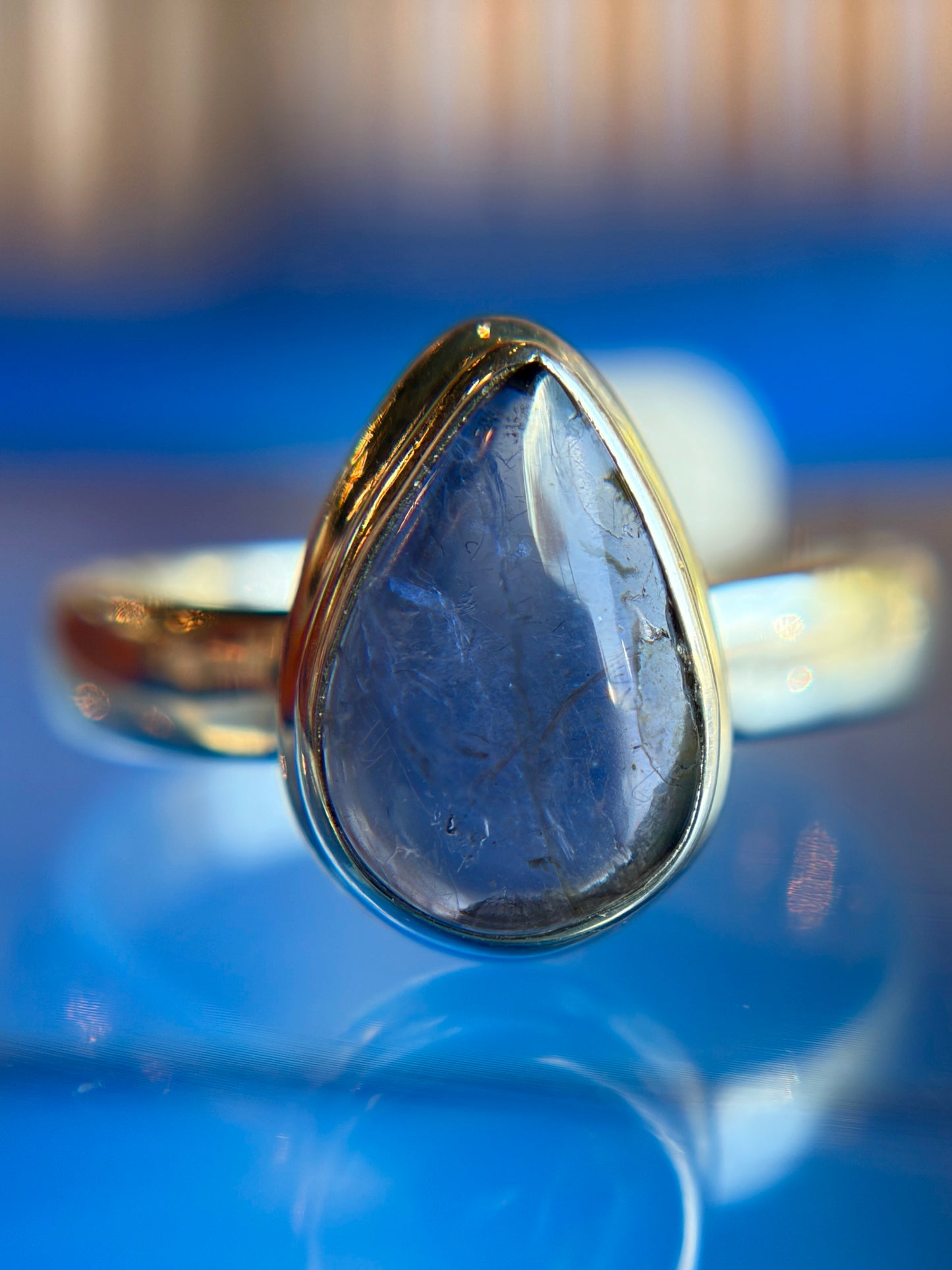 Iolite Ring Size 9 Sterling Silver