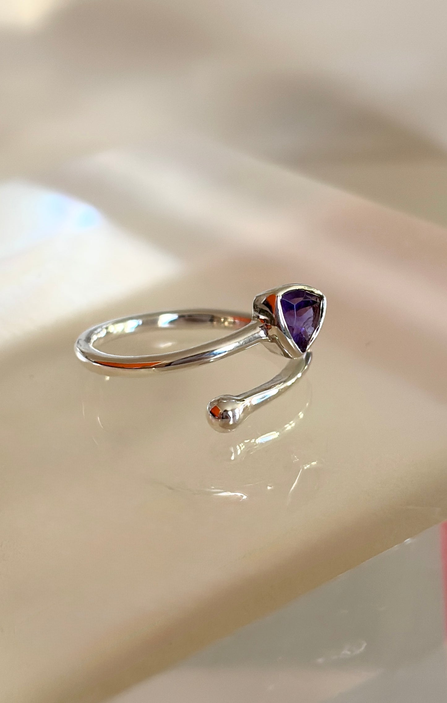 Amethyst Adjustable Ring Size 5-7