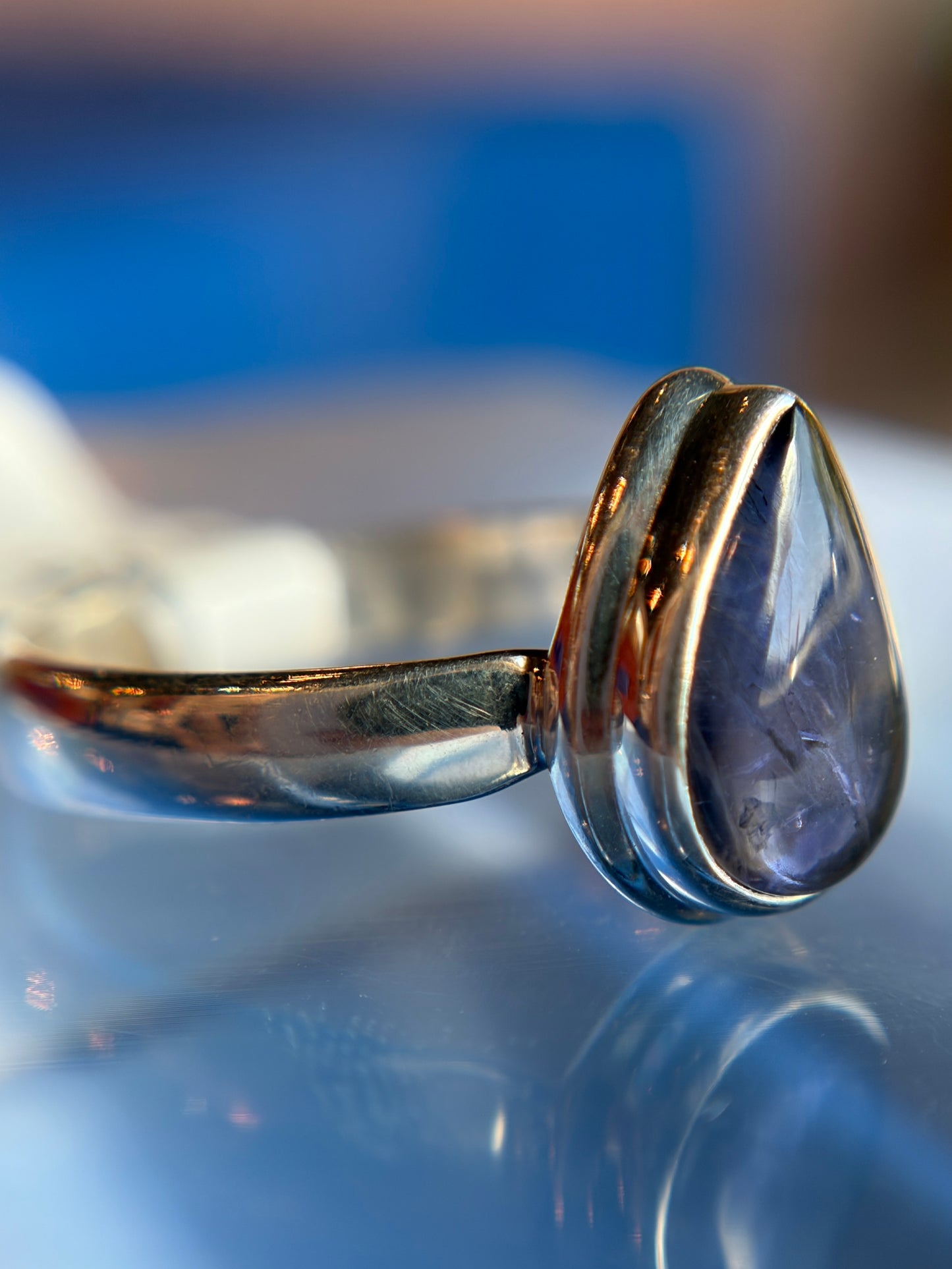 Iolite Ring Size 9 Sterling Silver