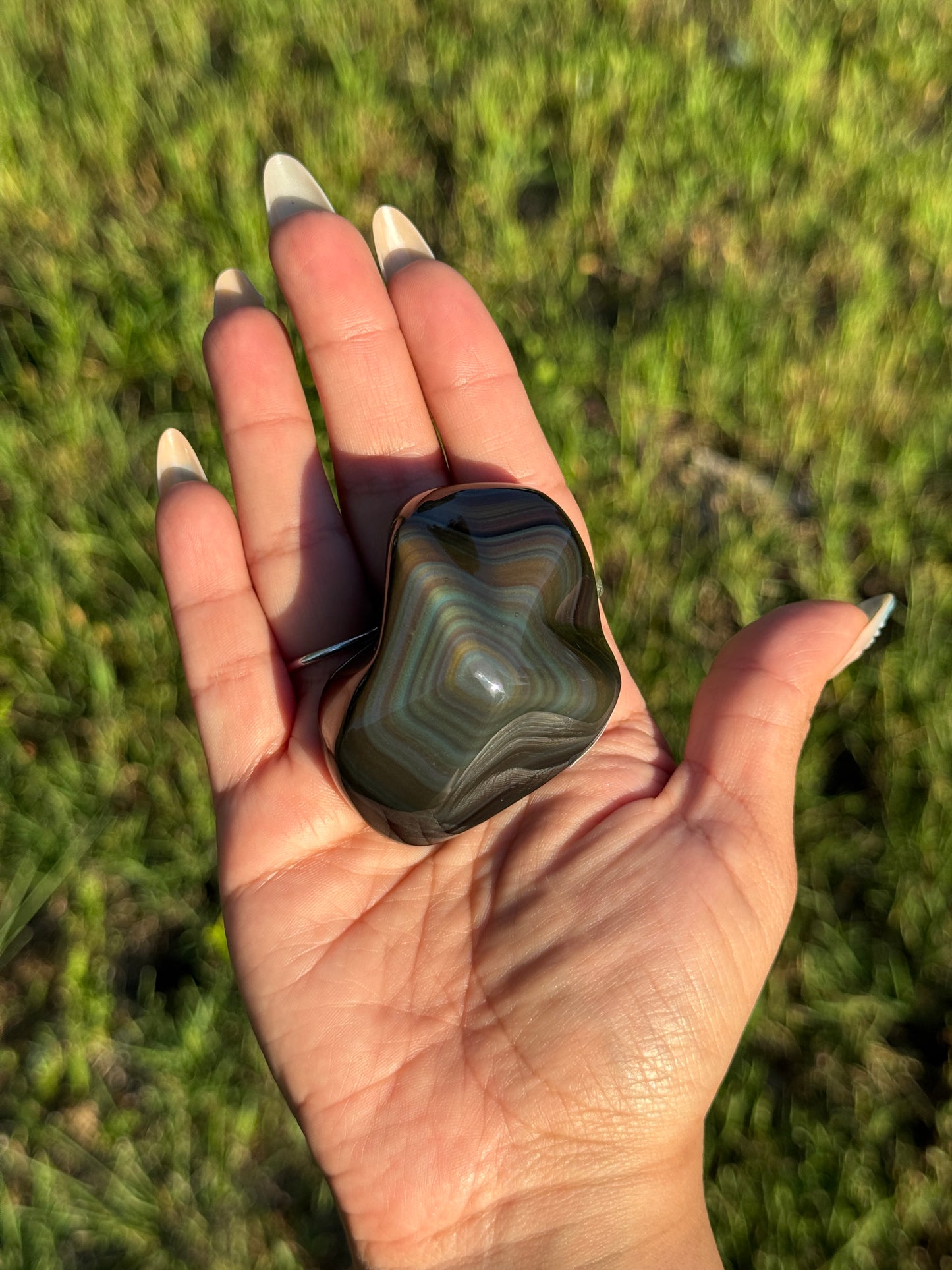 High Grade Rainbow Obsidian Polished Freeform from Mexico | RO-7