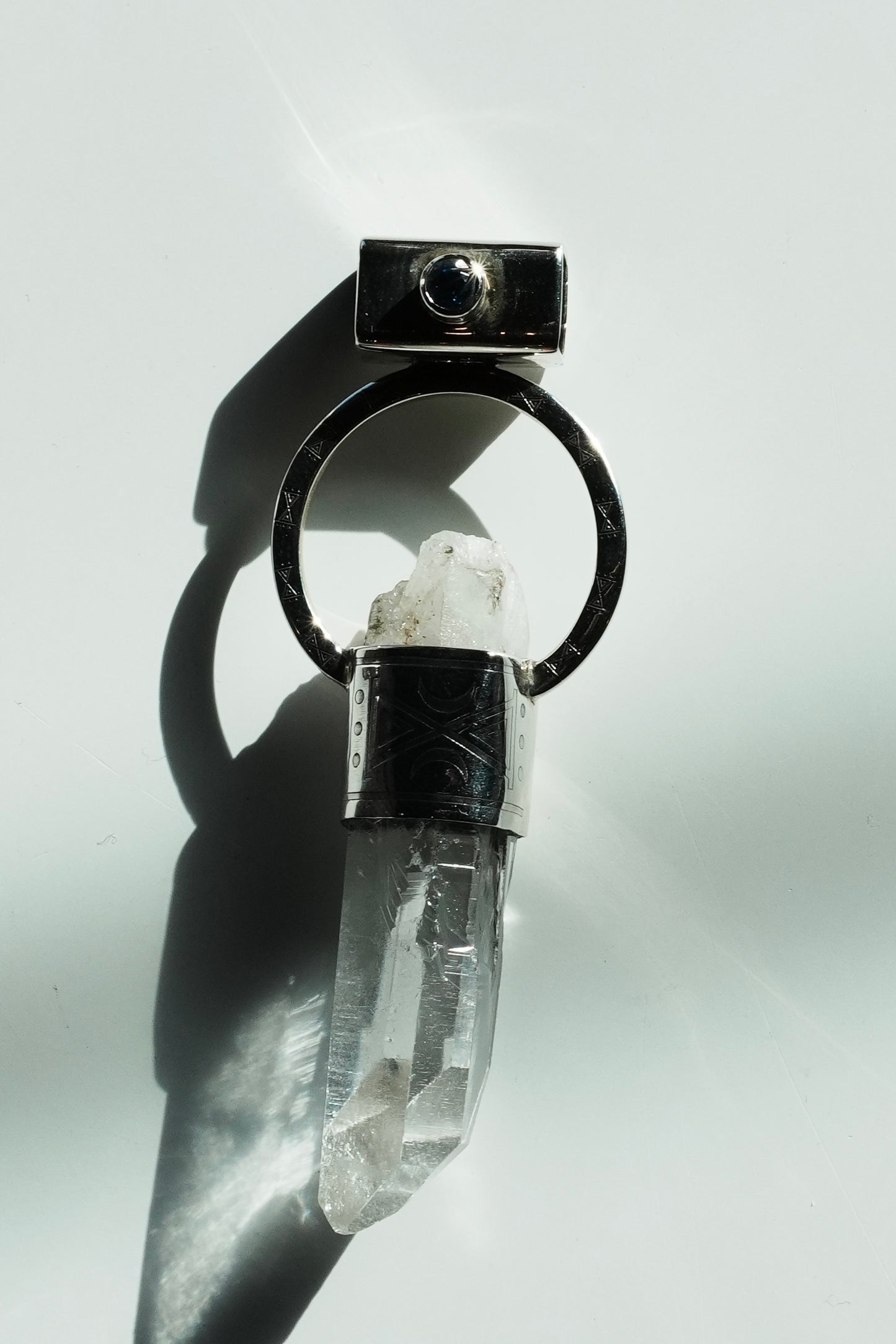 LEMURIAN SAPPHIRE STERLING SILVER PENDANT