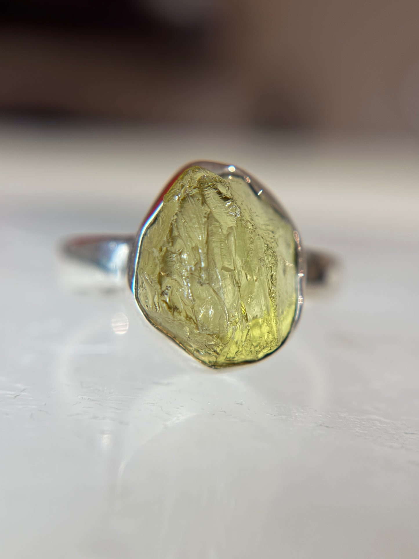Lemon Topaz Ring Size 7 Sterling Silver