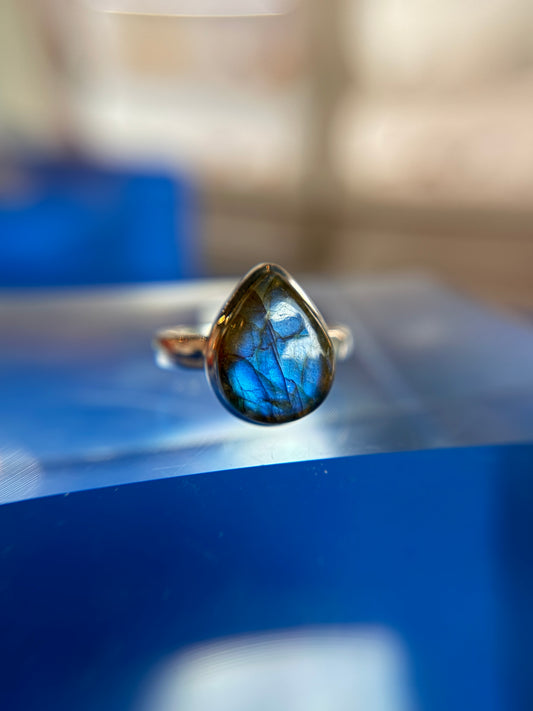 Labradorite Ring Size 10 Sterling Silver