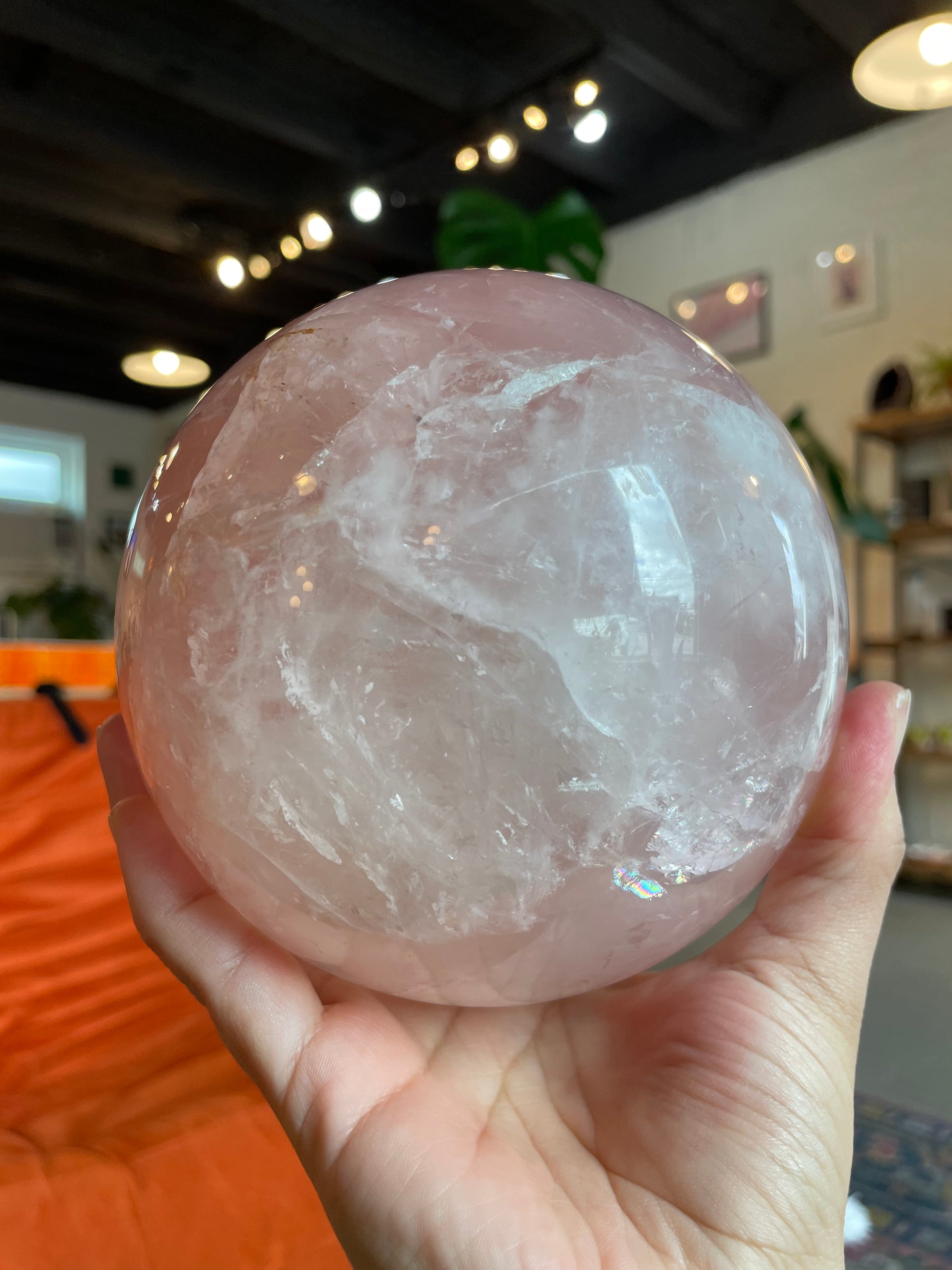 XL Rose Quartz Sphere - RQS002 - Luna Metaphysical