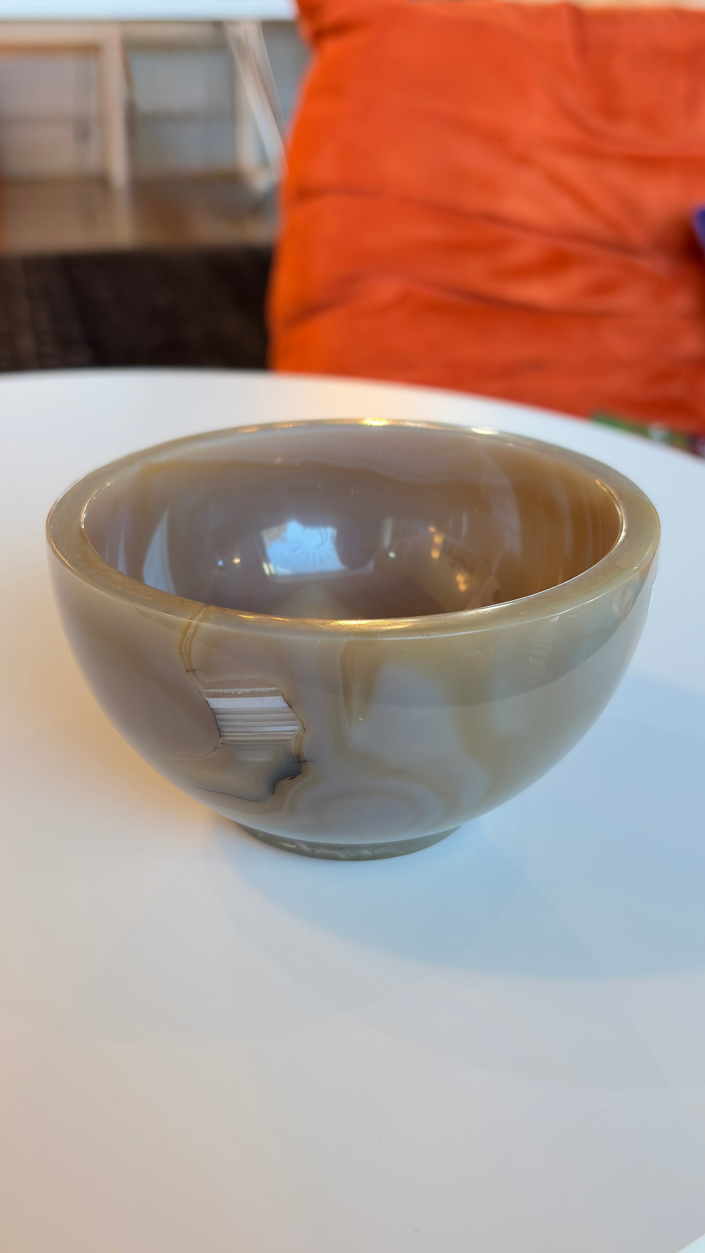 Banded Agate with Carnelian Bowl