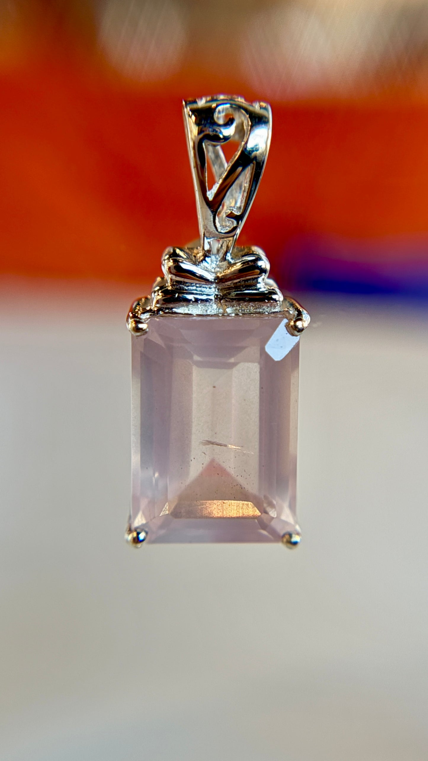 Rose Quartz Necklace Pendant