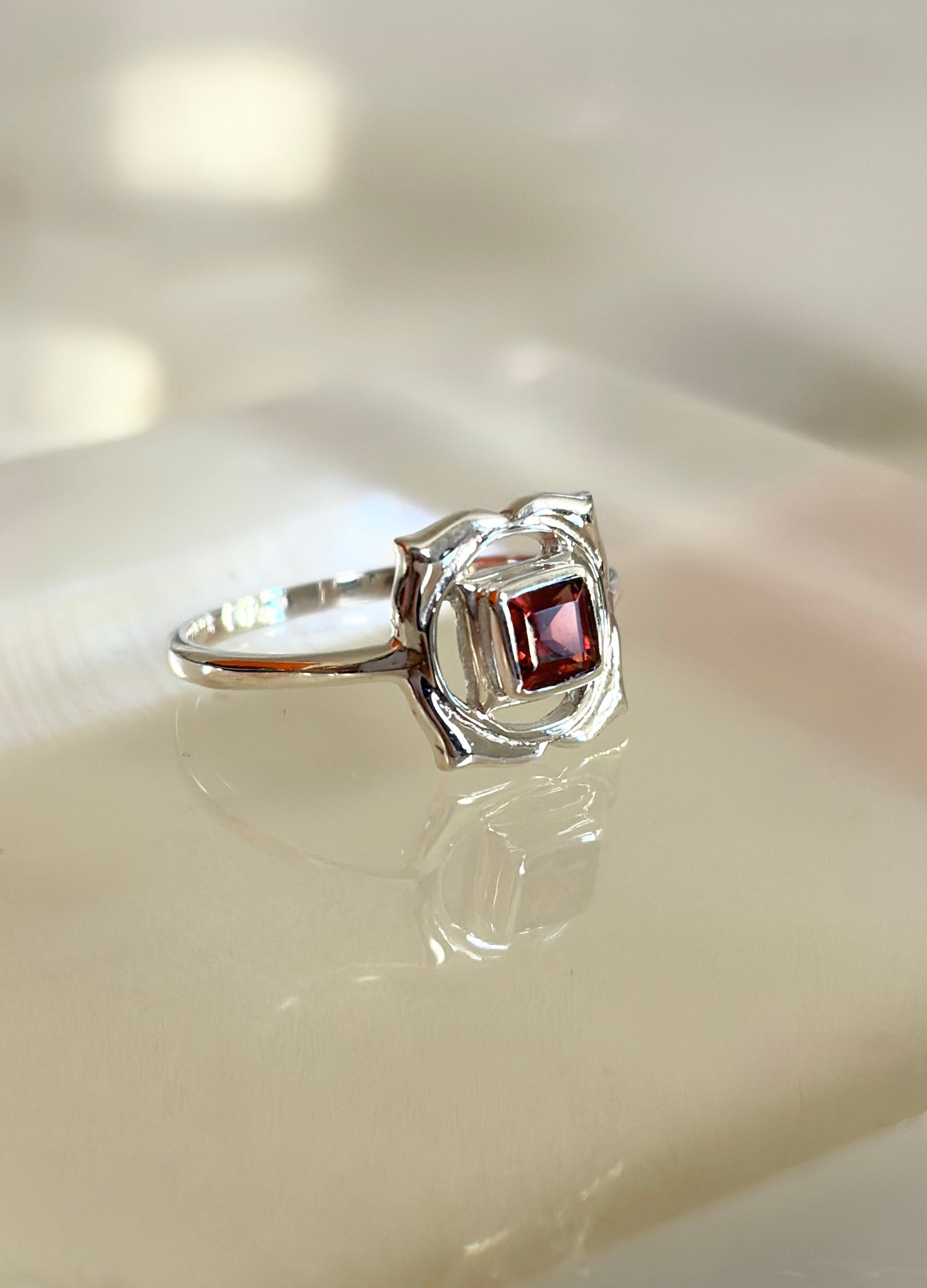 Chakra Collection - Garnet Root Chakra Balance Ring Size 6