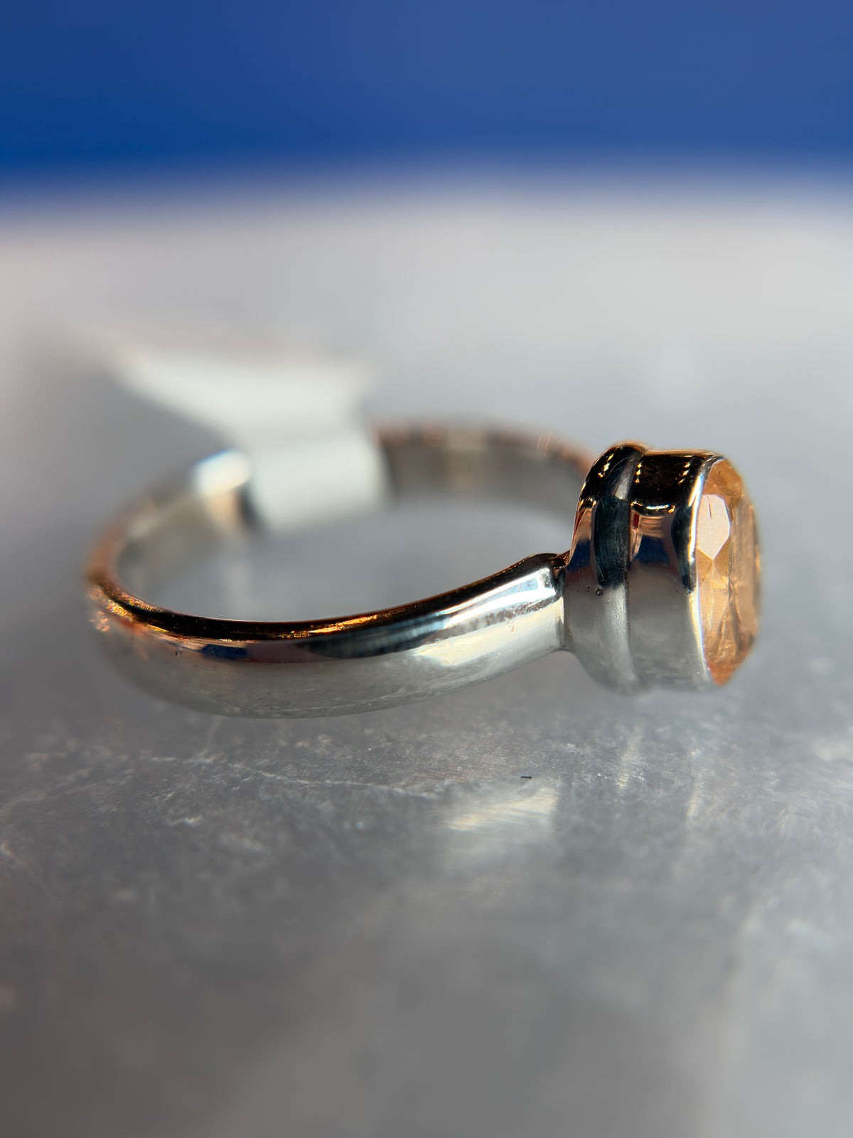 Imperial Topaz Ring Size 5 Sterling Silver￼