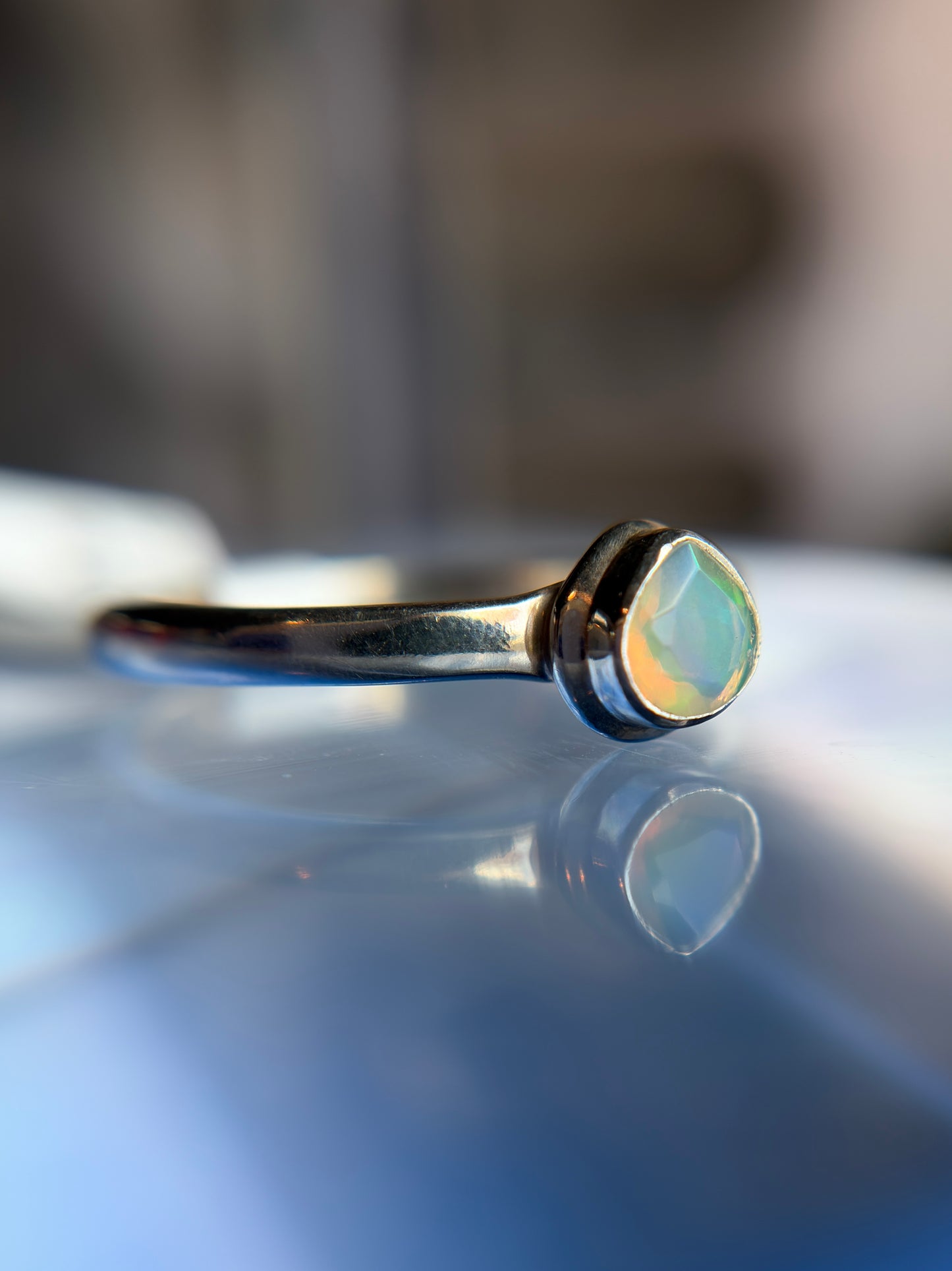 Ethiopian Opal Ring Size 11 Sterling Silver