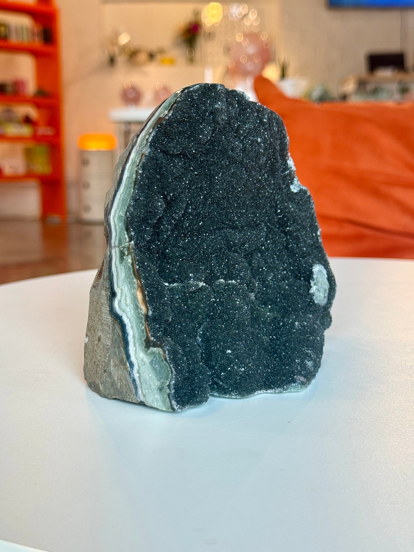 Black Amethyst Cut Base Freeform