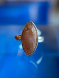 Sunstone Ring Size 5 Sterling Silver
