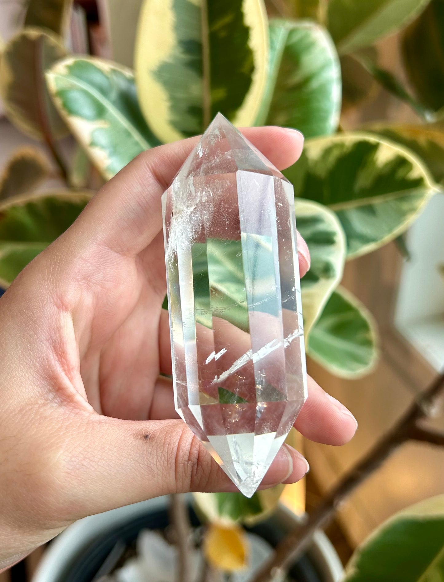 Double Terminated Clear Quartz Vogel