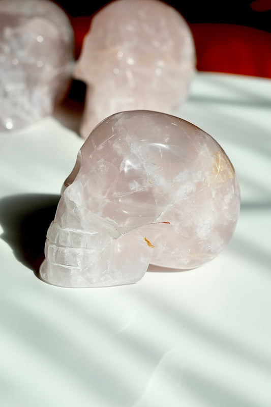 Rose Quartz Skull