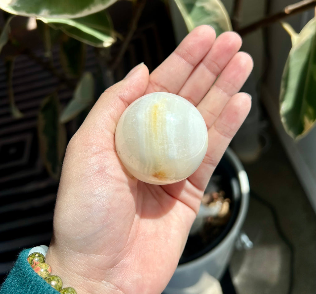Honey Calcite Spheres