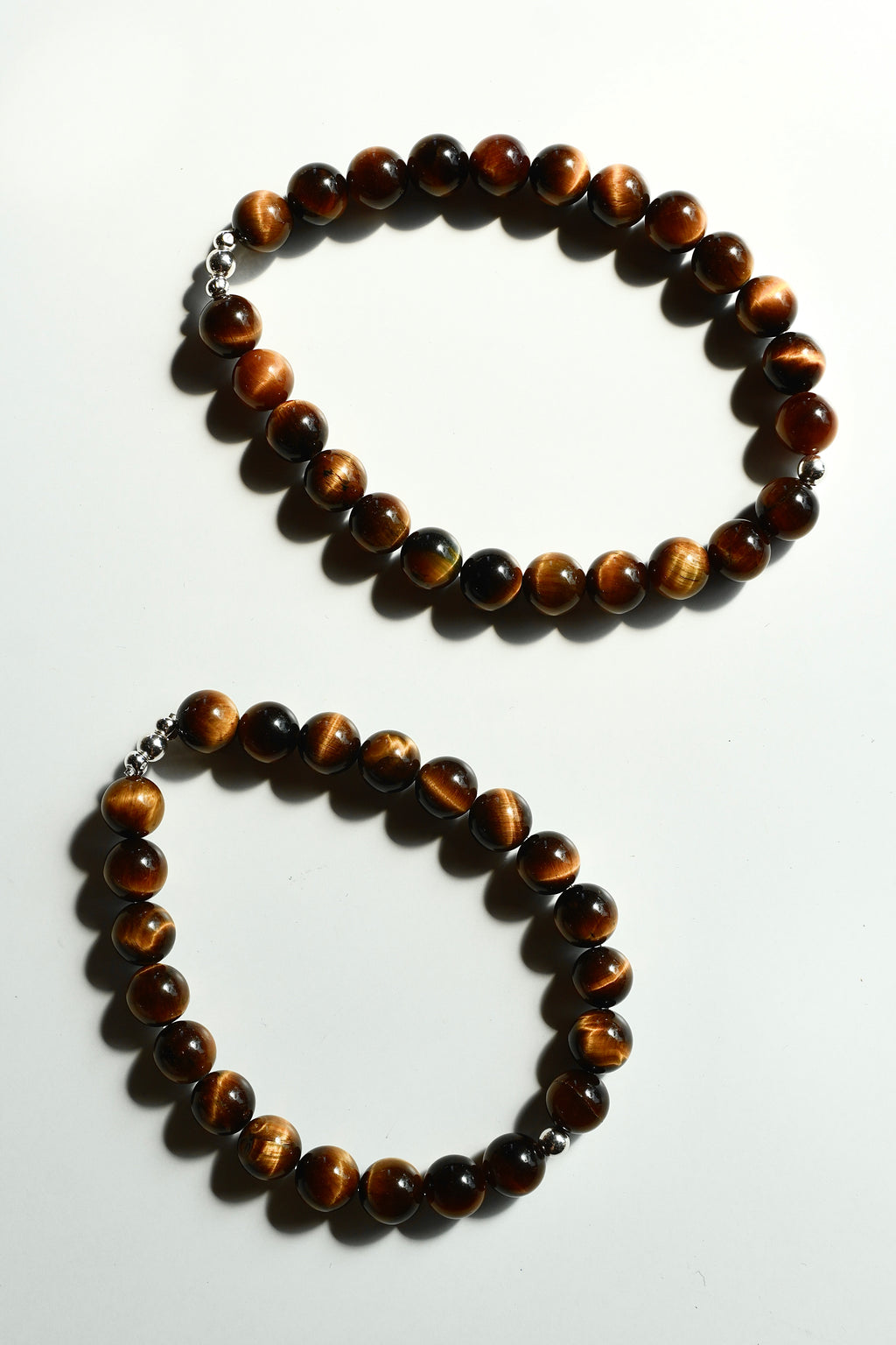 Tigers eye bracelet 8mm sterling silver