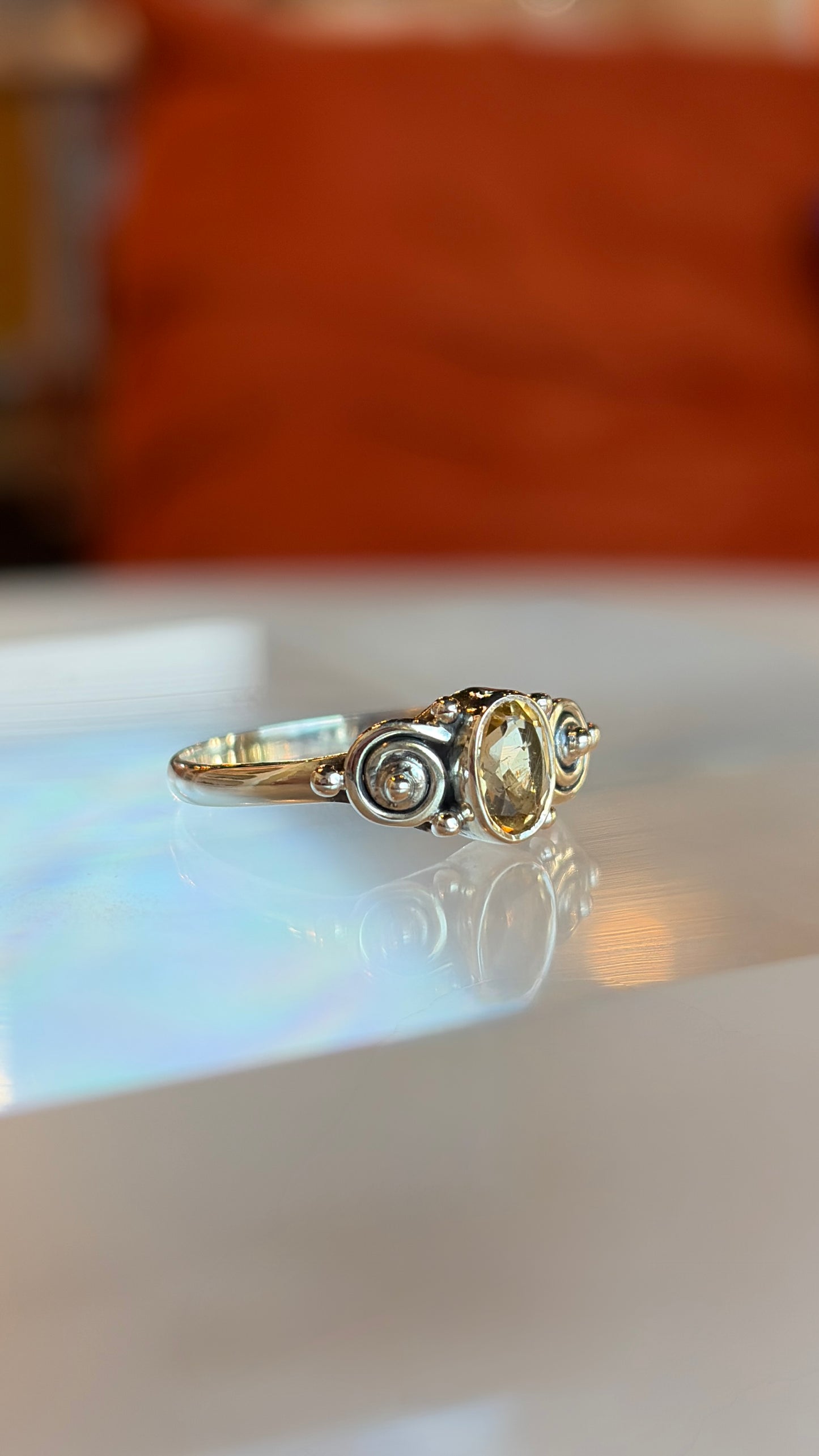 Cosmic Citrine Ring Size 7