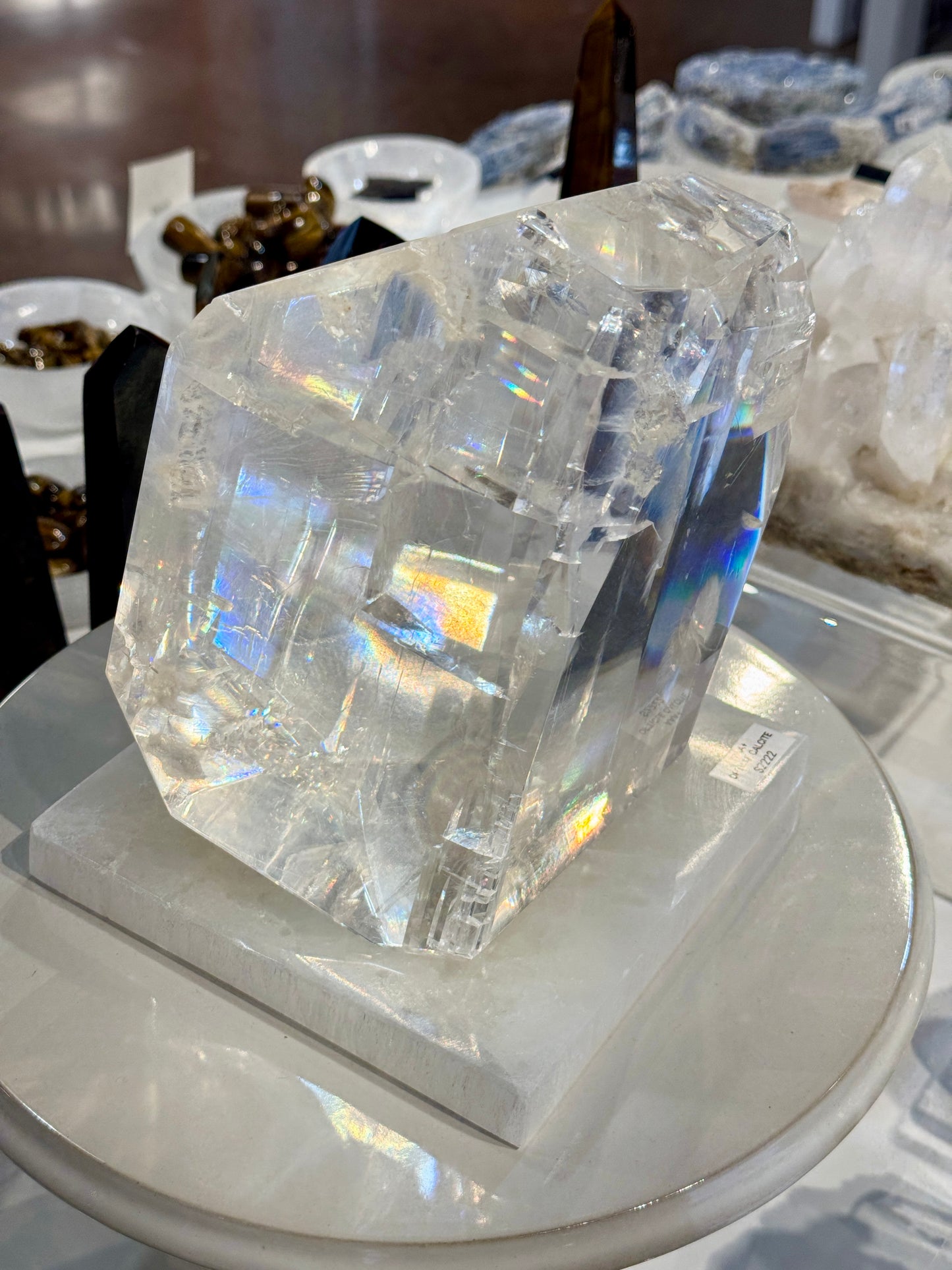 Large Rare Extra Grade Optical Calcite Freeform / Iceland Spar