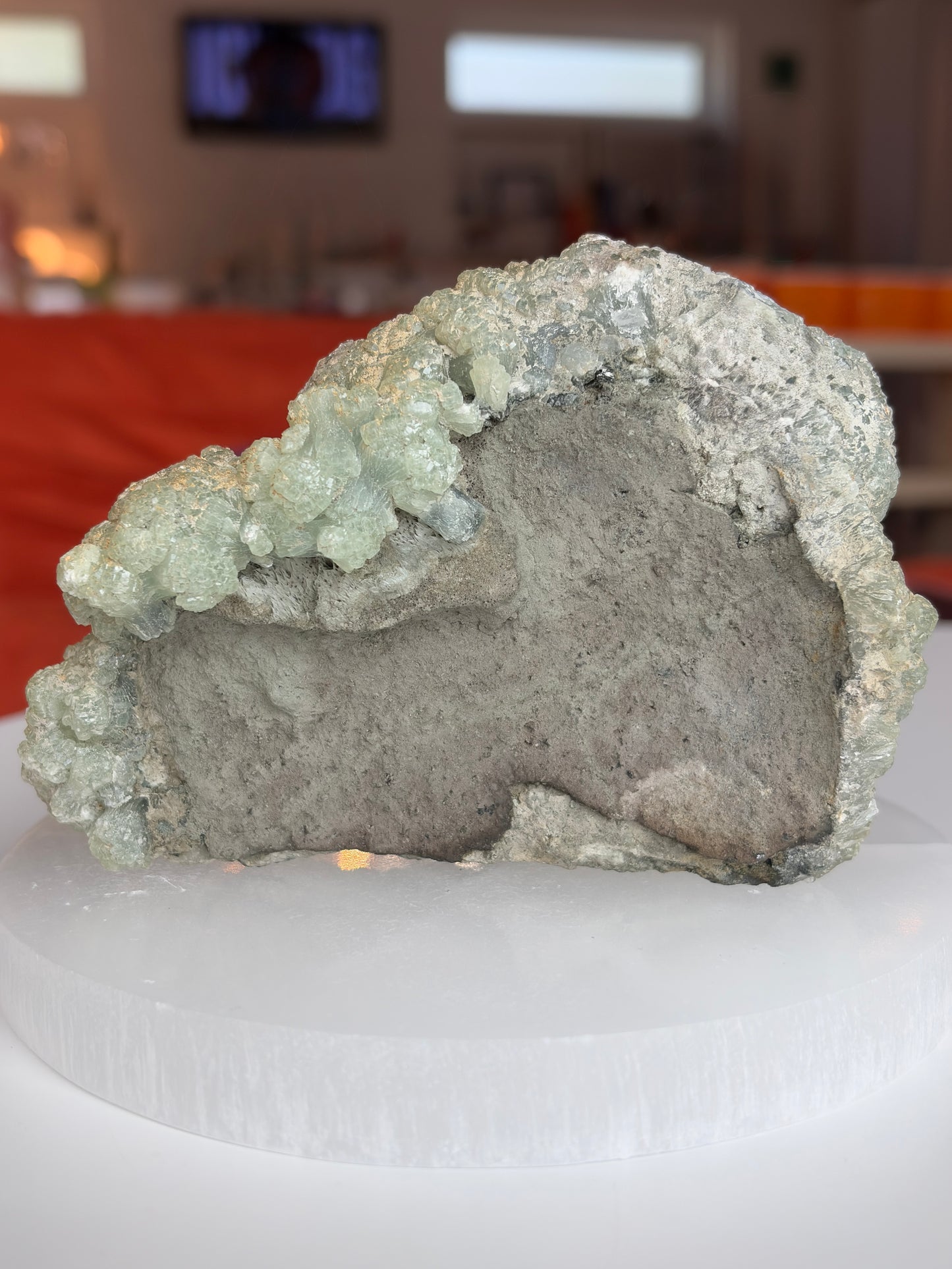 Prehnite with Epidote Cluster