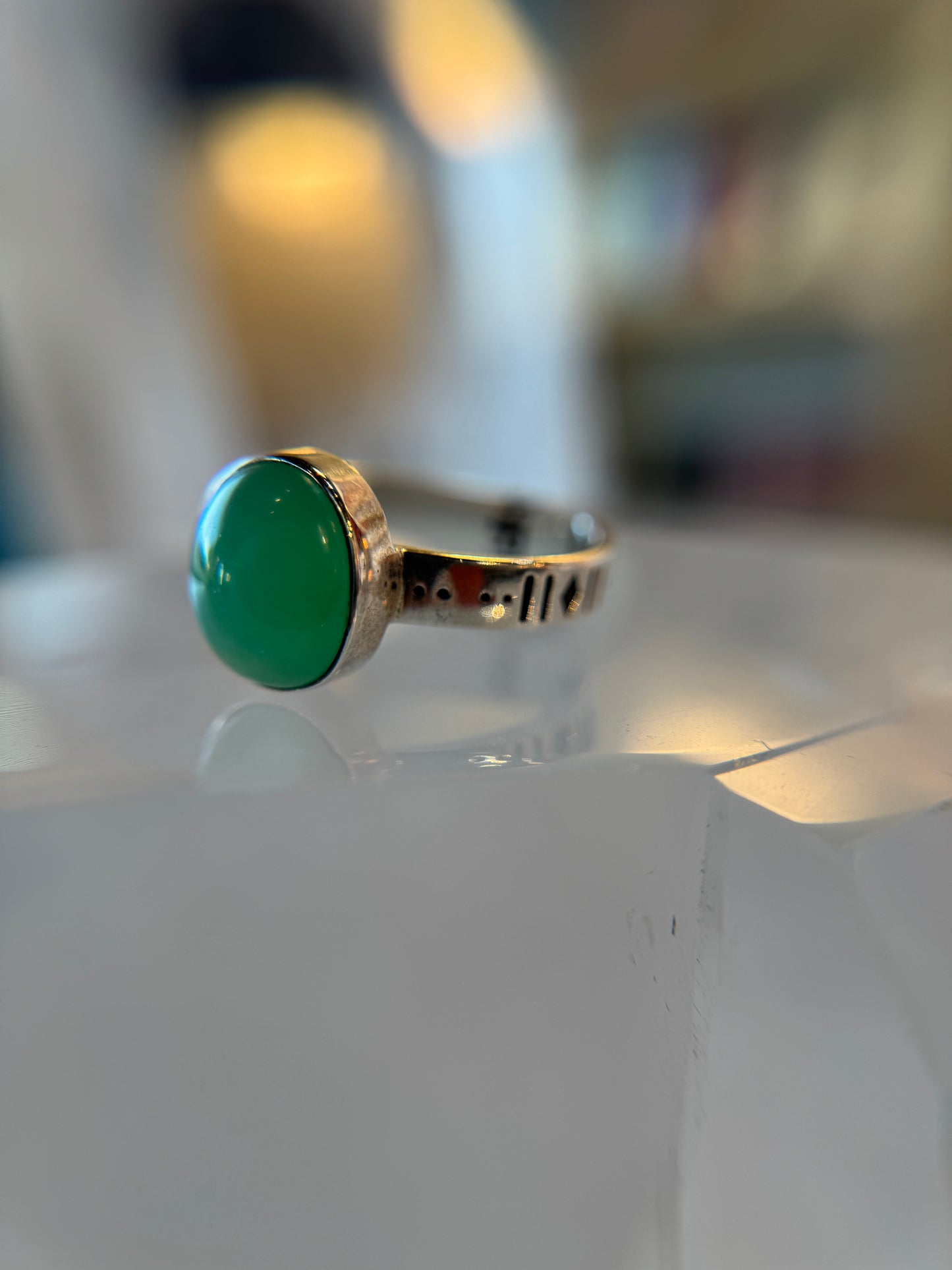 Chrysoprase Ring Size 9