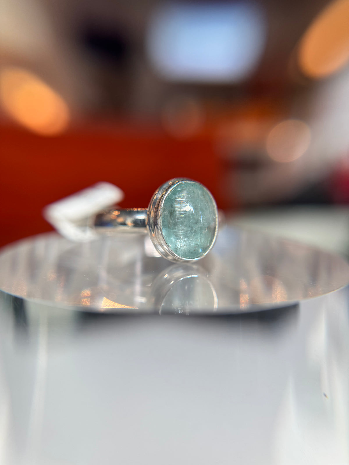 Aqua Kyanite Ring Size 9