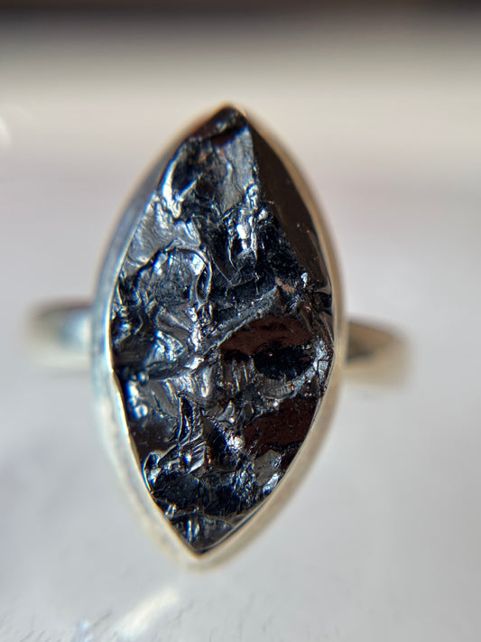 Shungite Ring Size 11 Sterling Silver