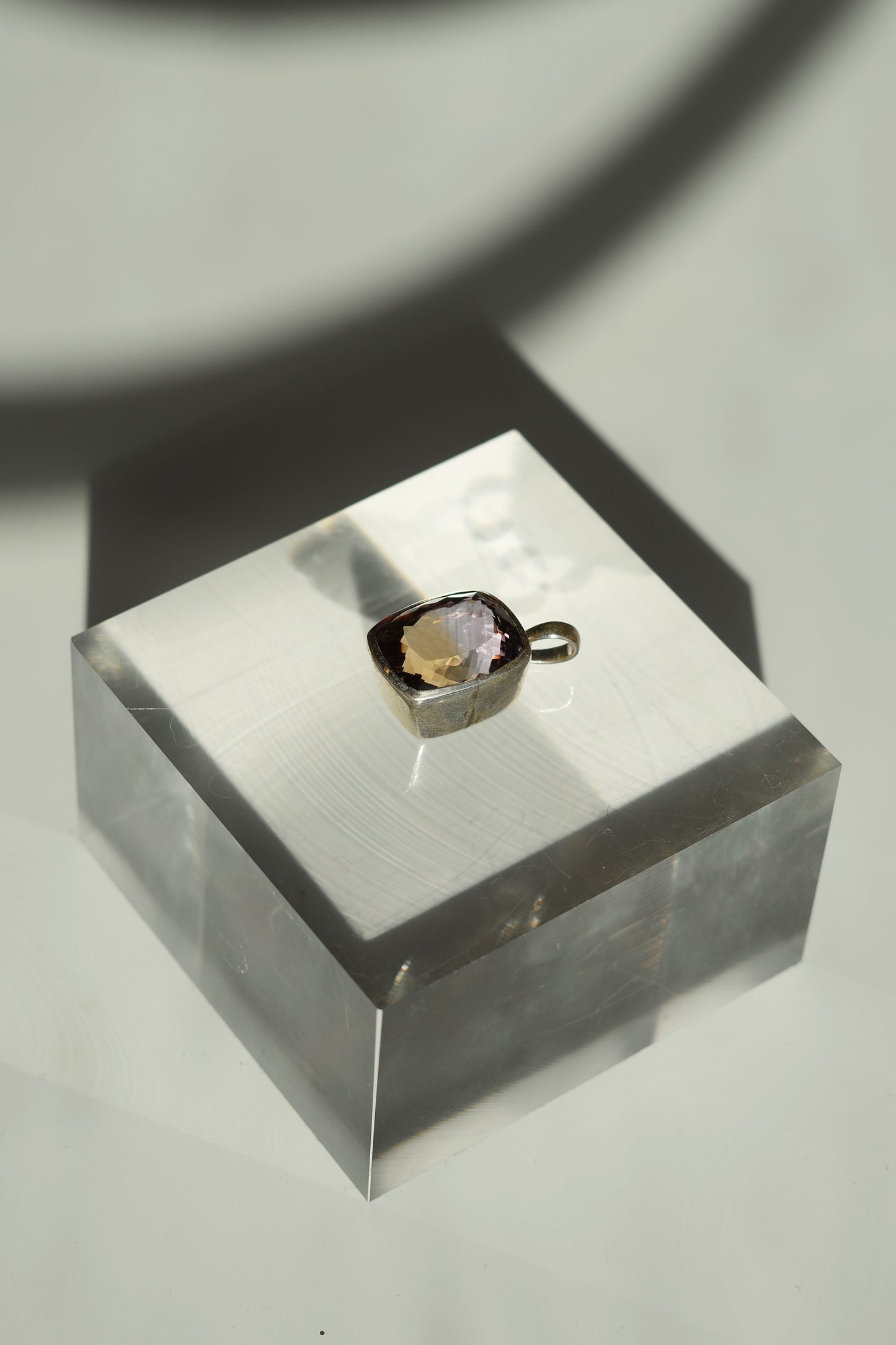 Rare Ametrine Sterling Silver Necklace Pendant