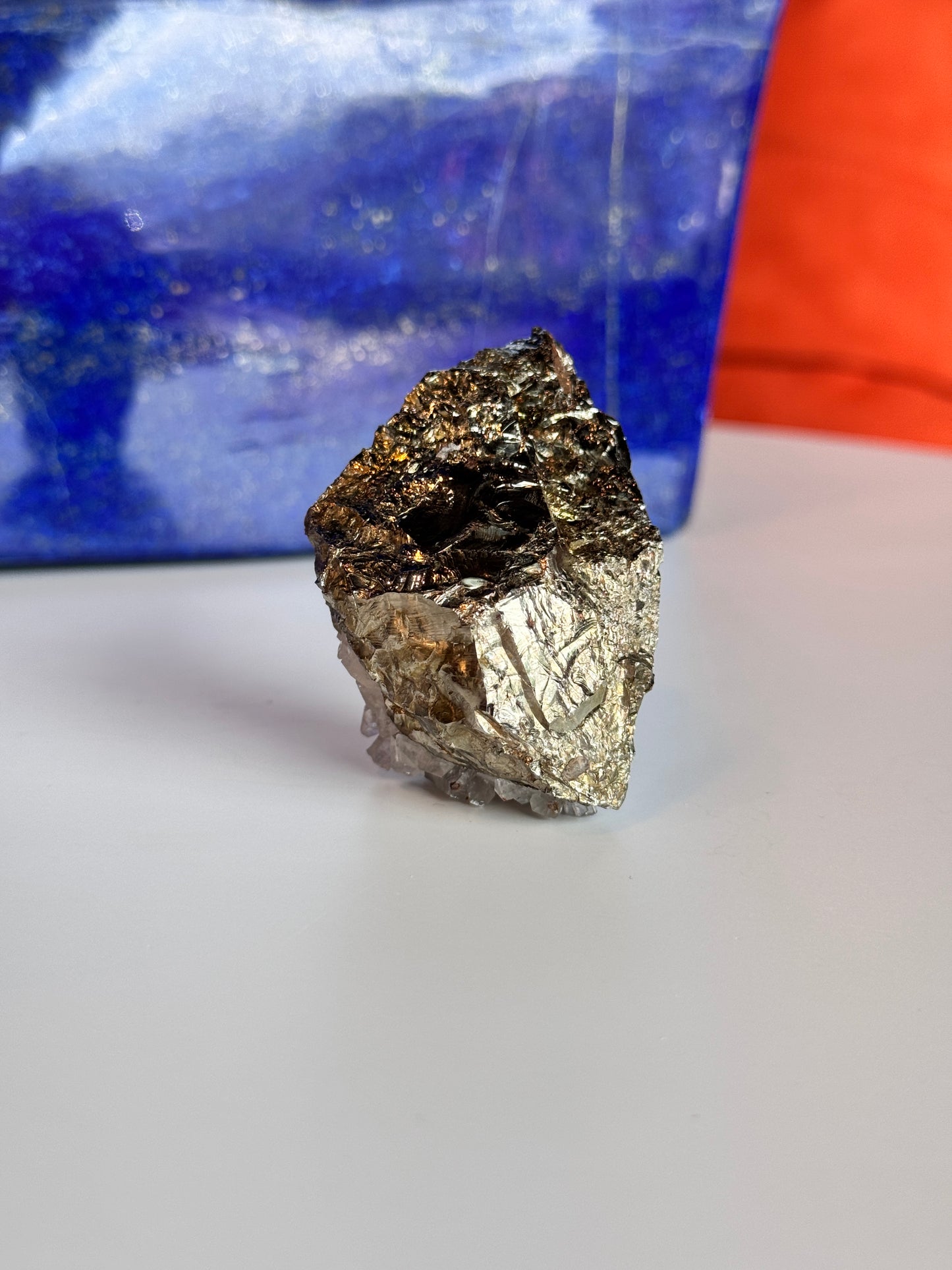 Peruvian Pyrite with UV Calcite