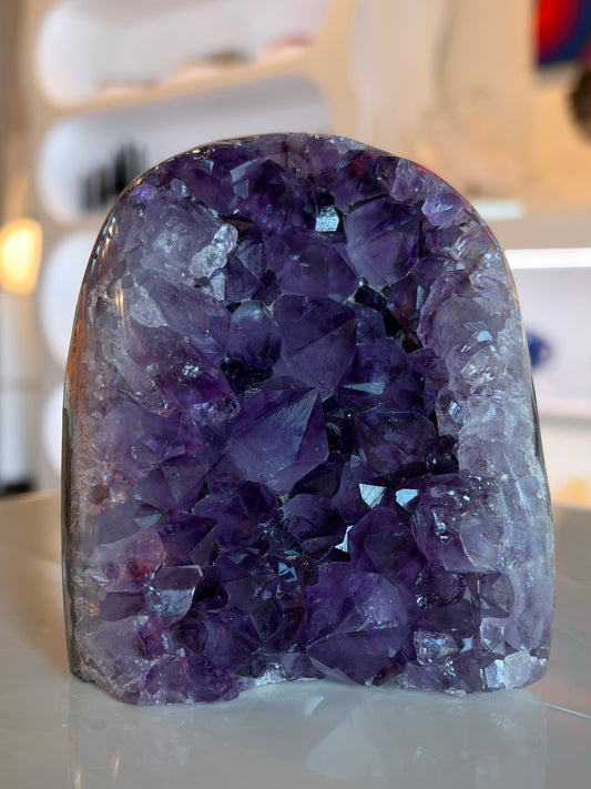 High Grade Large Amethyst Cut Base AC08