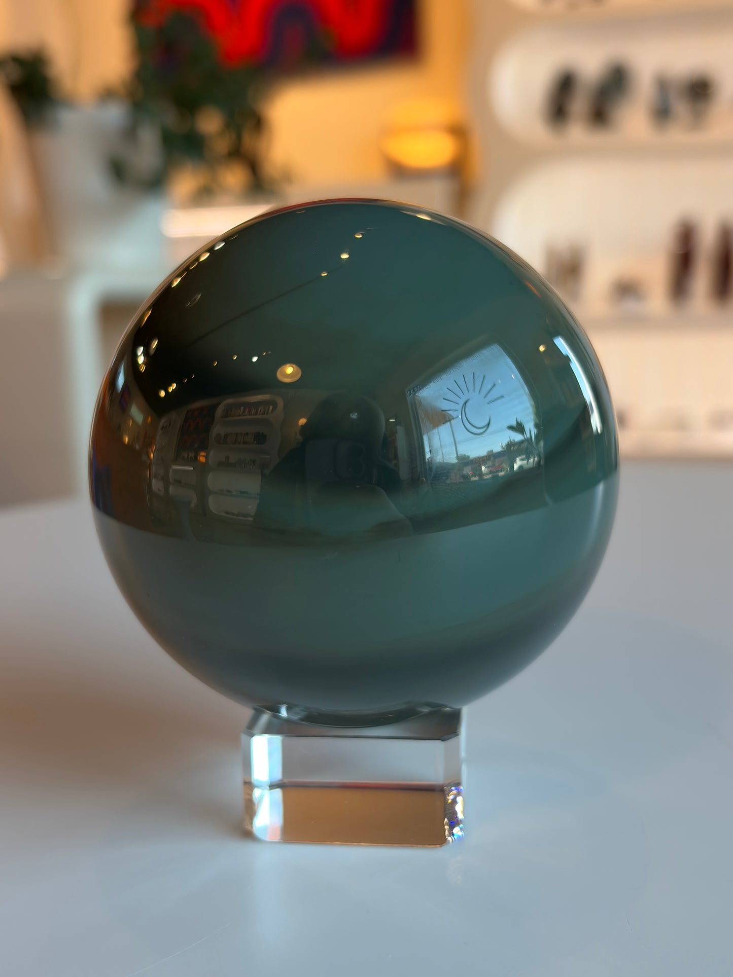 Large Platinum Obsidian Sphere