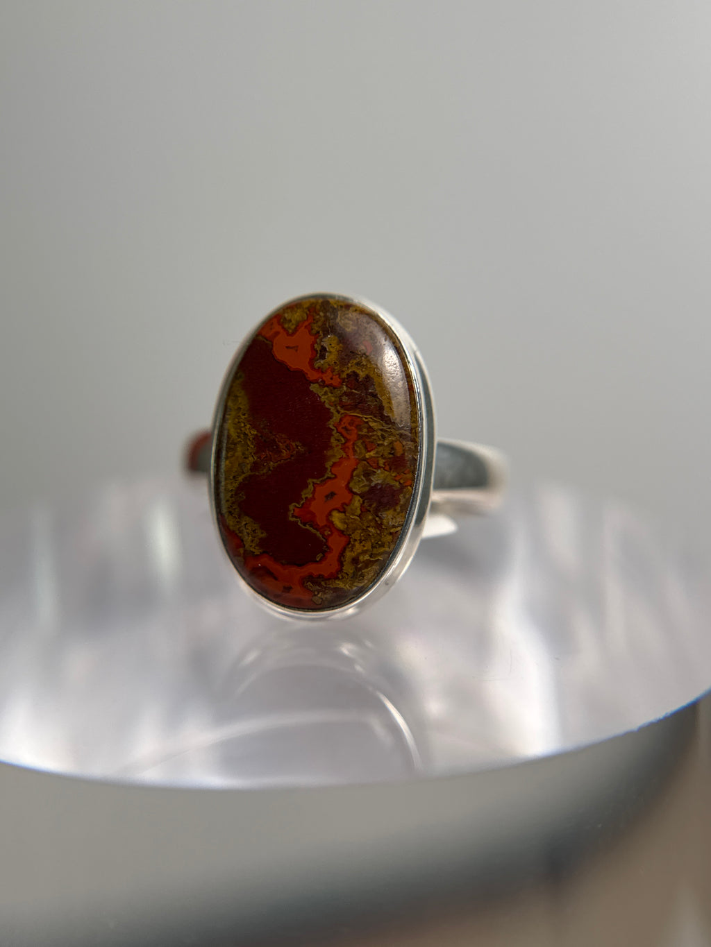 Seam Agate Ring Size 8