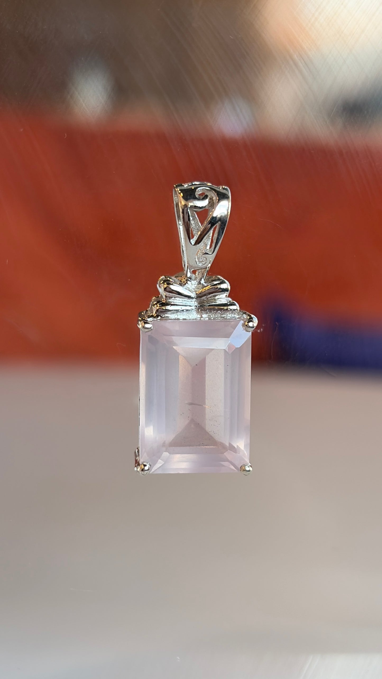 Rose Quartz Necklace Pendant