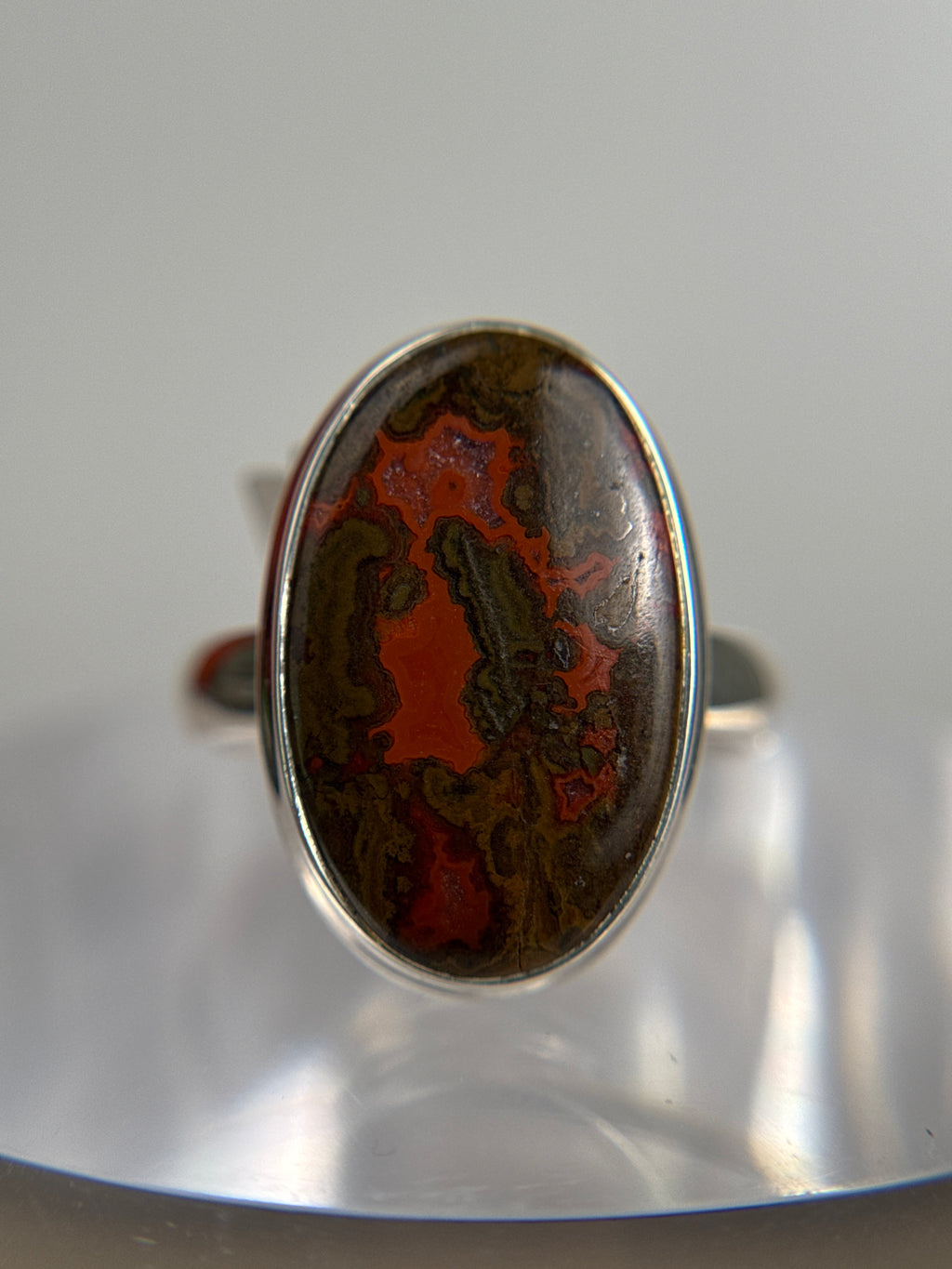 Seam Agate Ring Size 9
