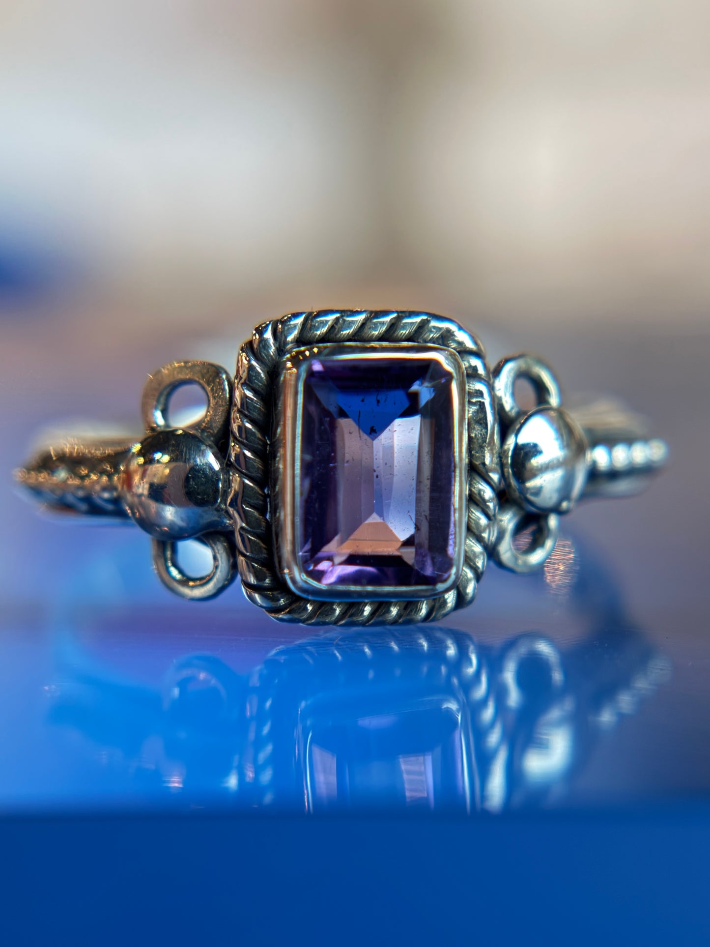 Amethyst Ring Sterling Silver