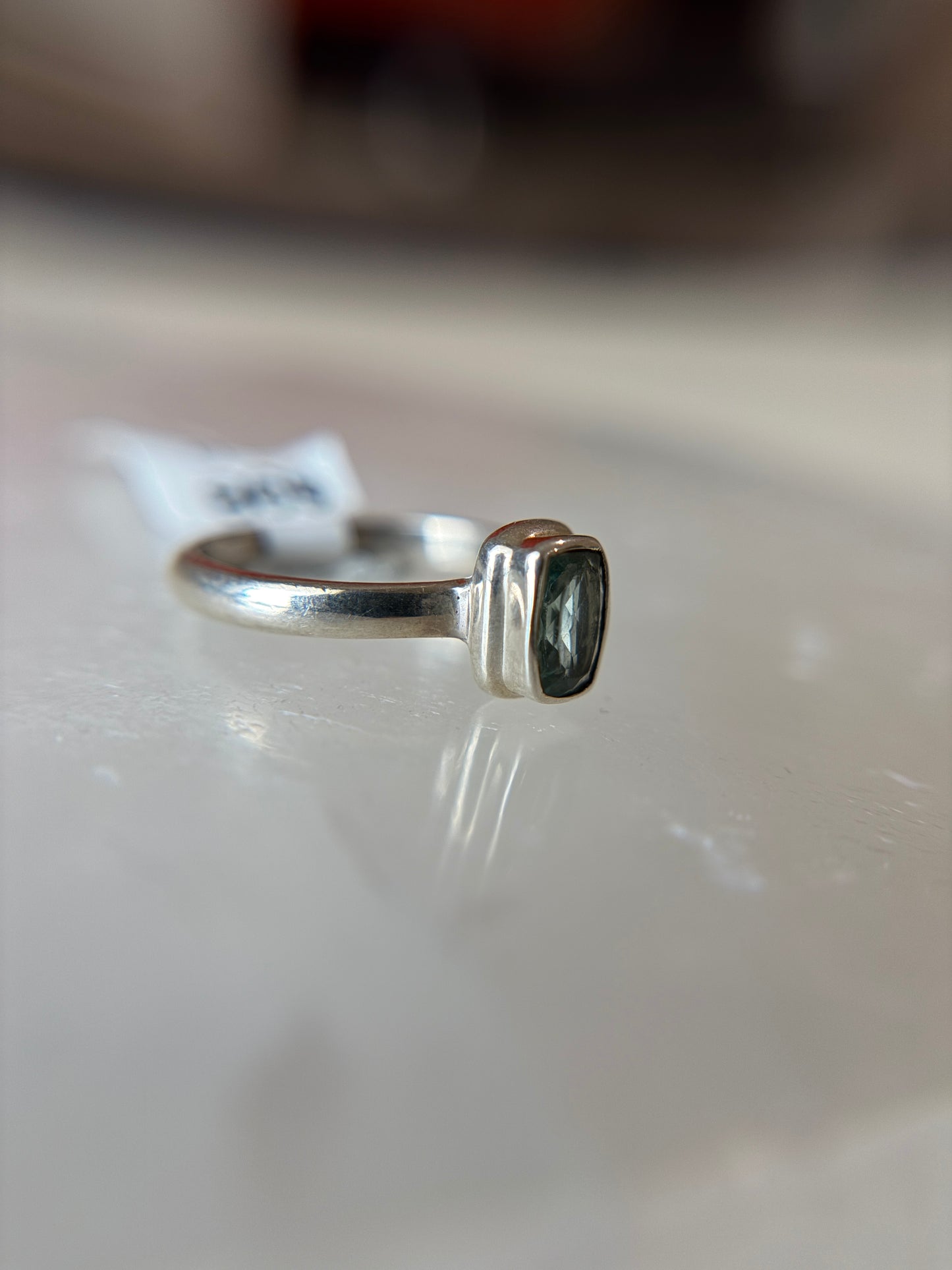 Blue Apatite Ring Size 7 Sterling Silver