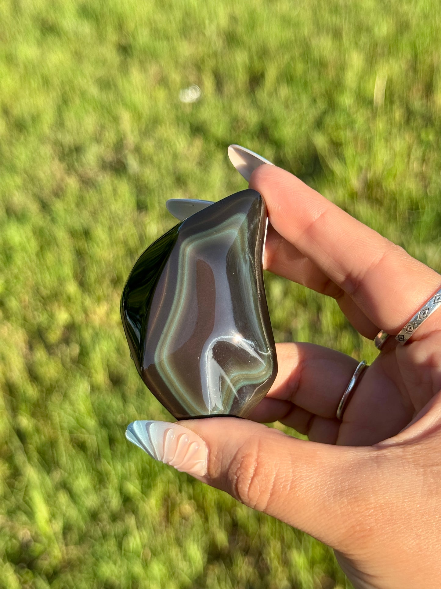 High Grade Rainbow Obsidian Freeform 📍 Mexico | RO-5