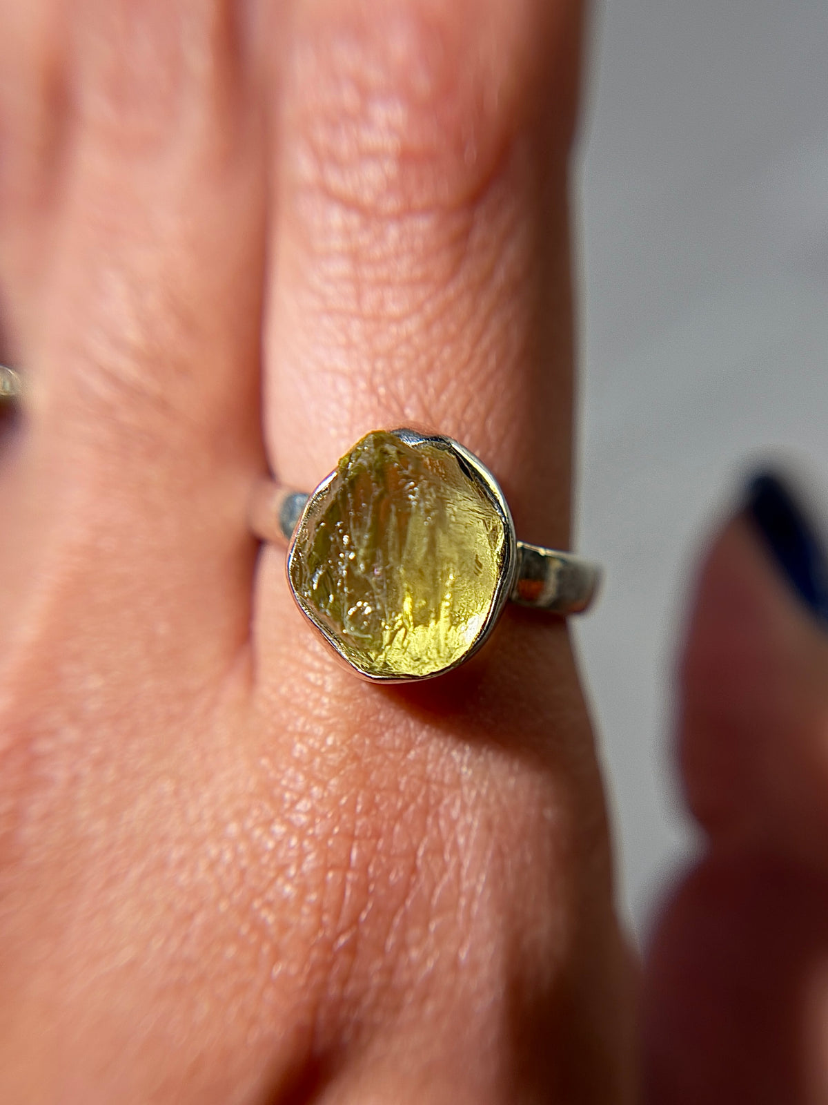 Lemon Topaz Sterling Silver Ring Size 7