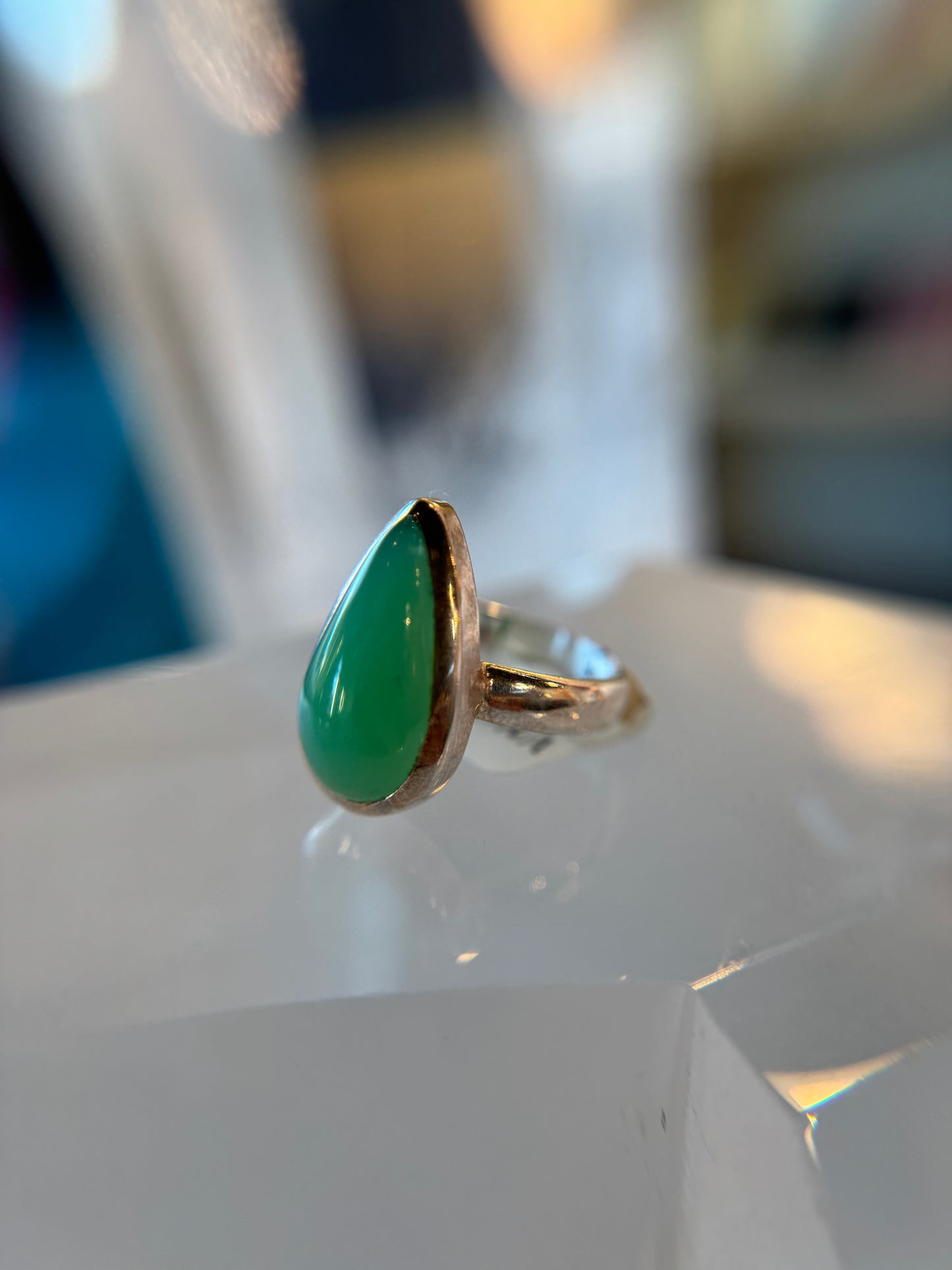 Chrysoprase Ring Size 6
