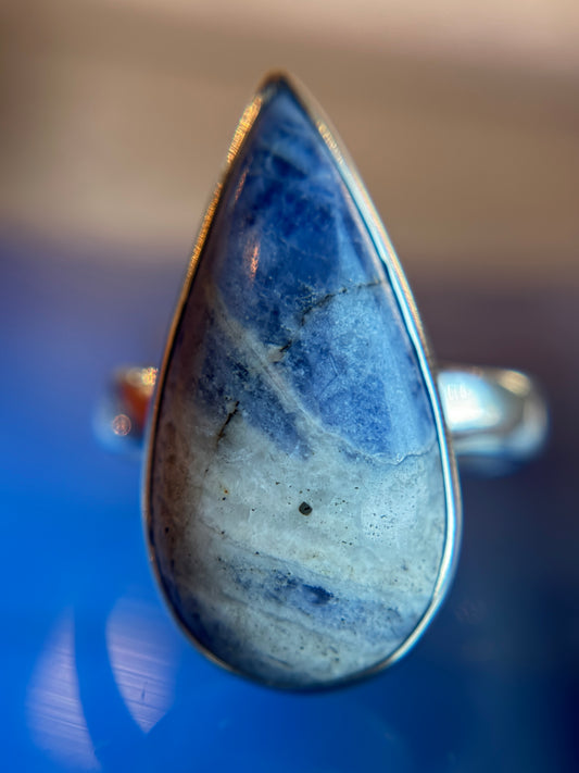 Sodalite Ring Size 7 Sterling Silver