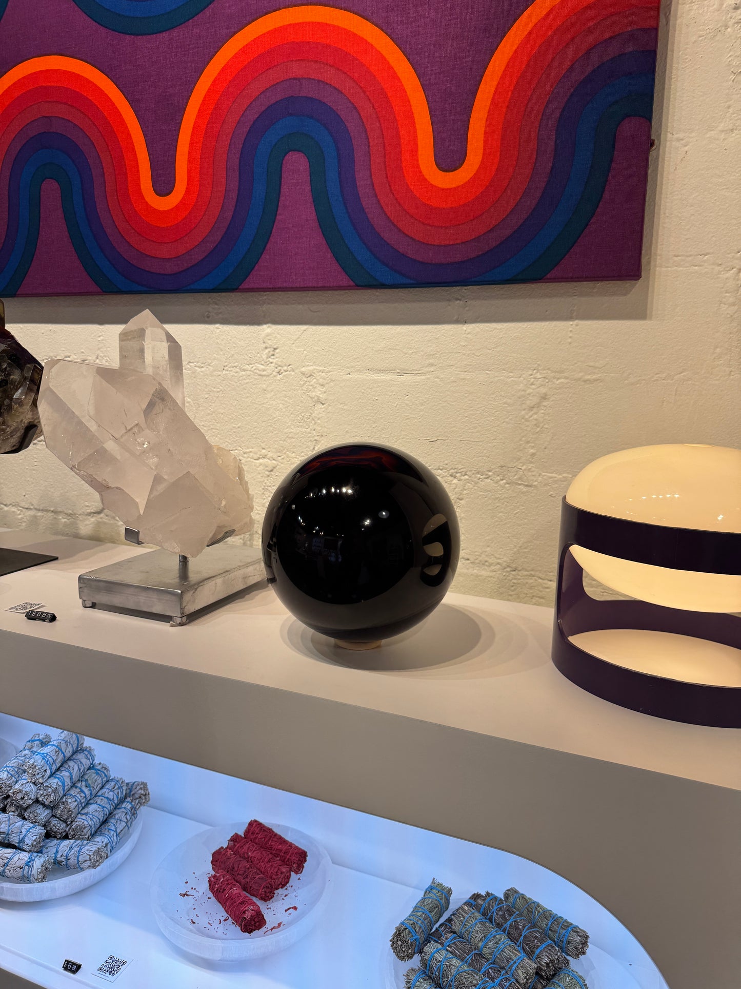 Large Black Obsidian Sphere