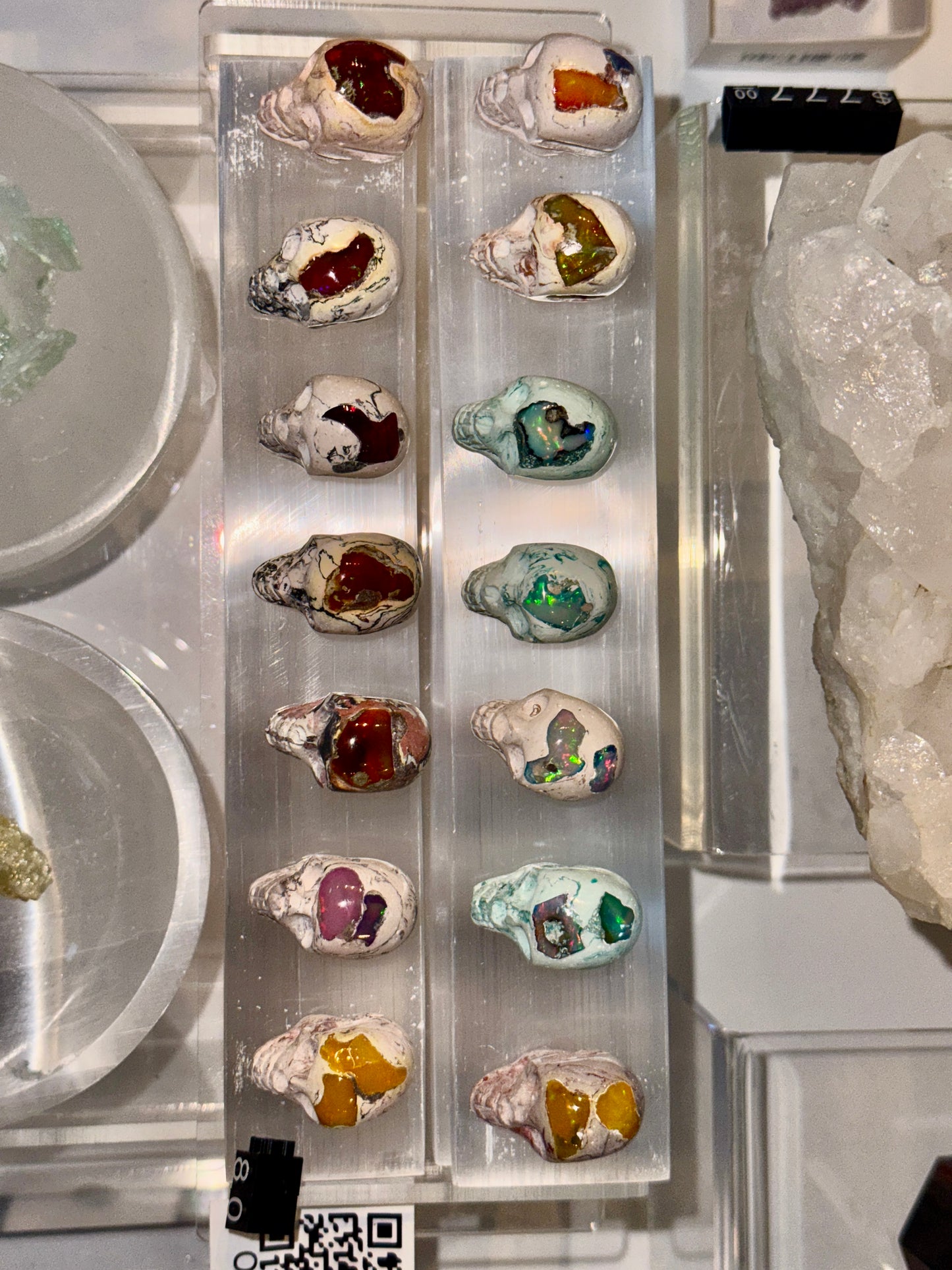 Hand Carved Natural Opal Skull