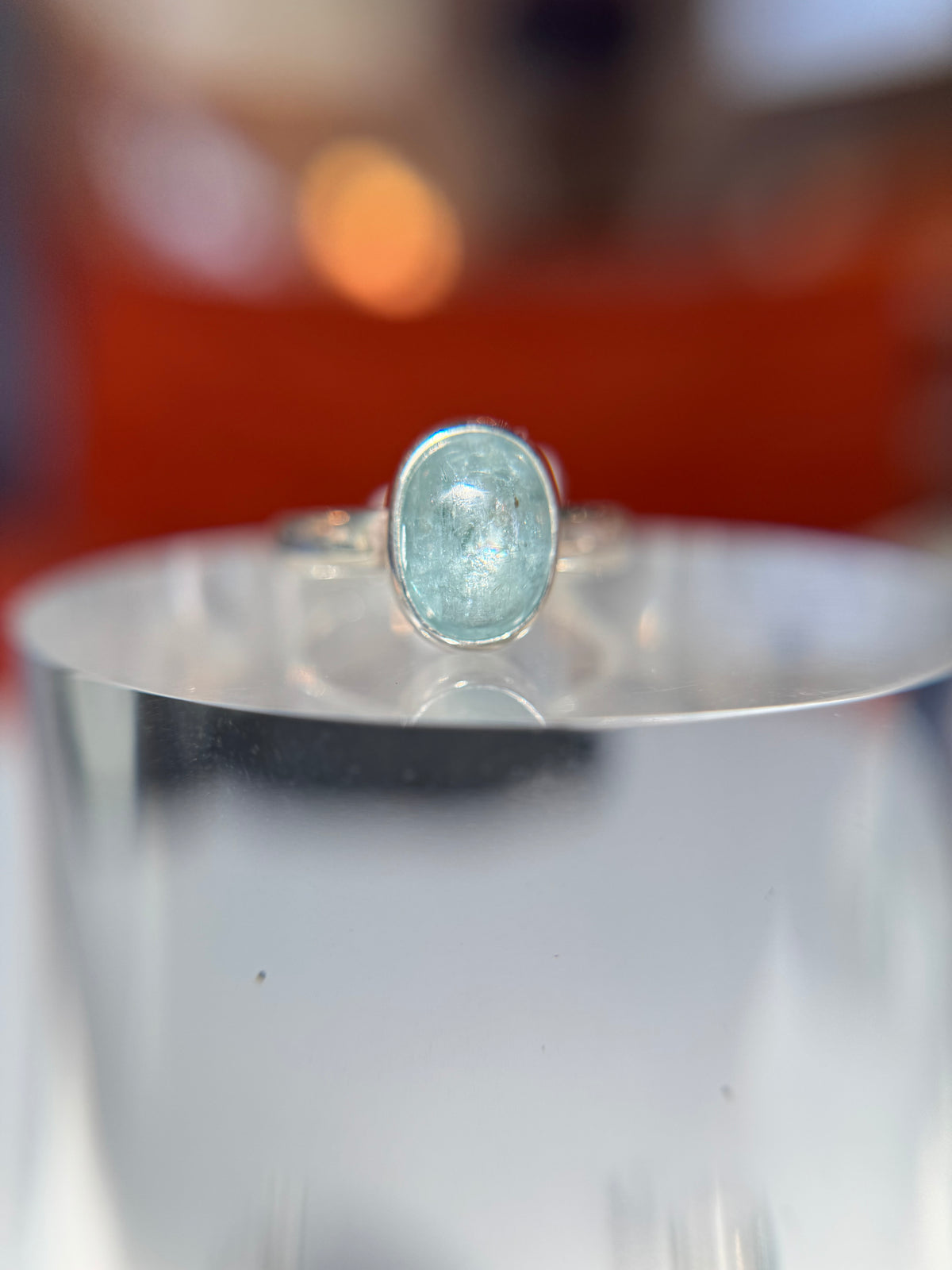 Aqua Kyanite Ring Size 6