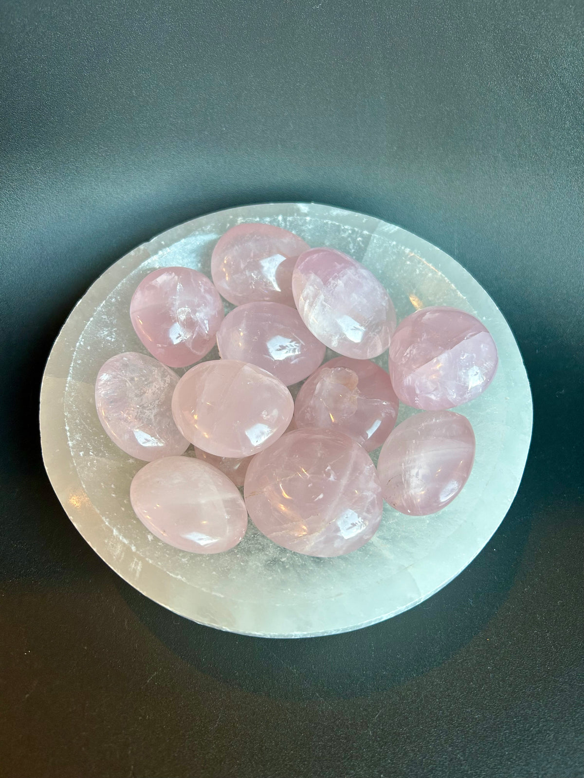 Madagascar Rose Quartz Palm Stone