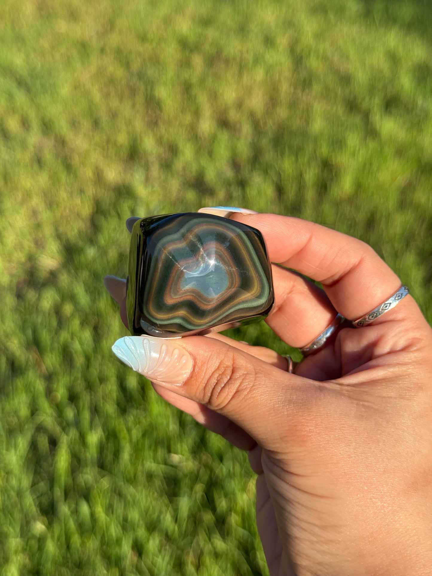 High Quality Rainbow Obsidian Polished Freeform | 📍Mexico RO-6