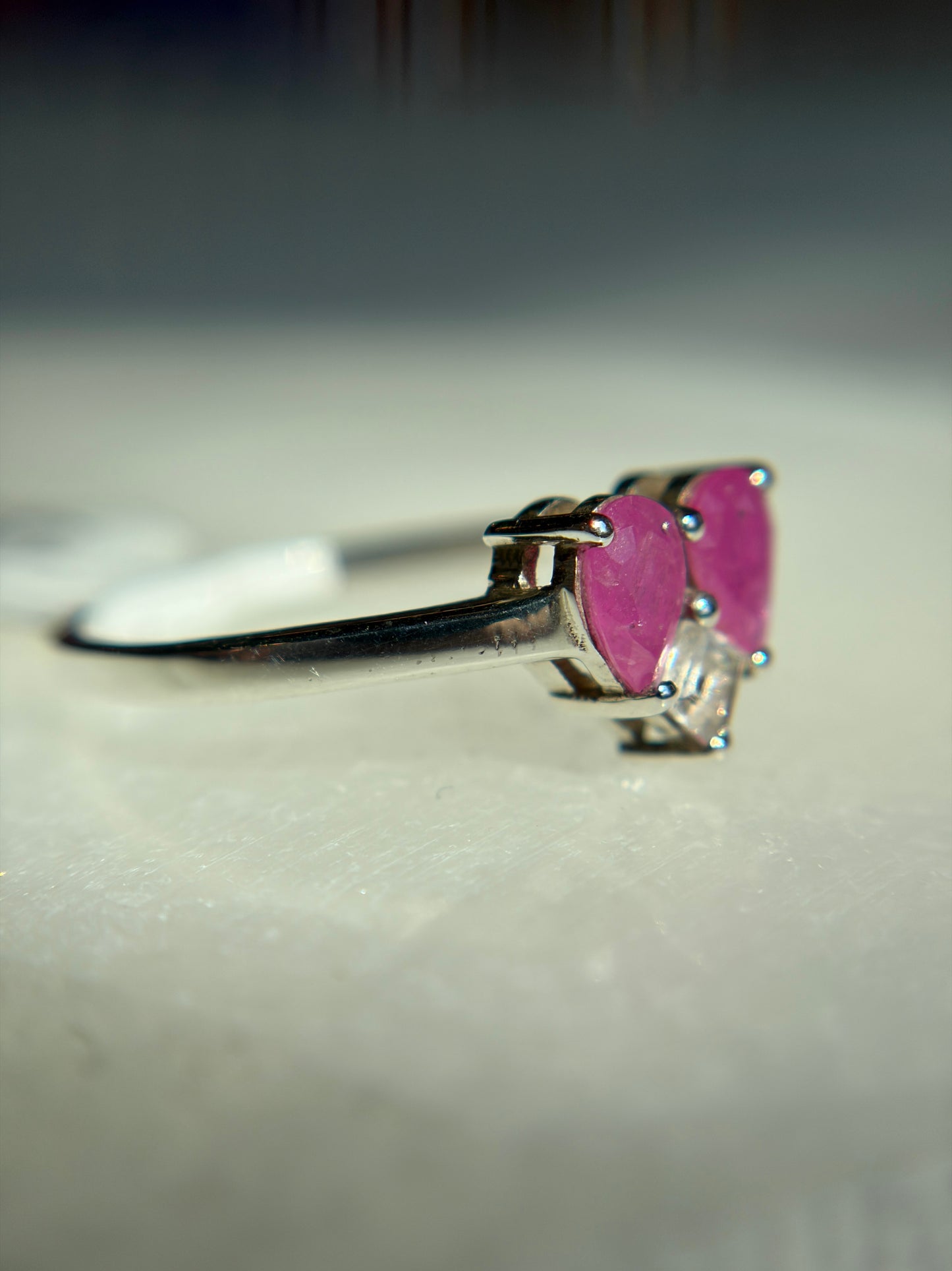 Ruby Ring Size 9 - Sterling Silver .925