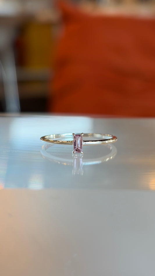 Pink Tourmaline Ring Size 8