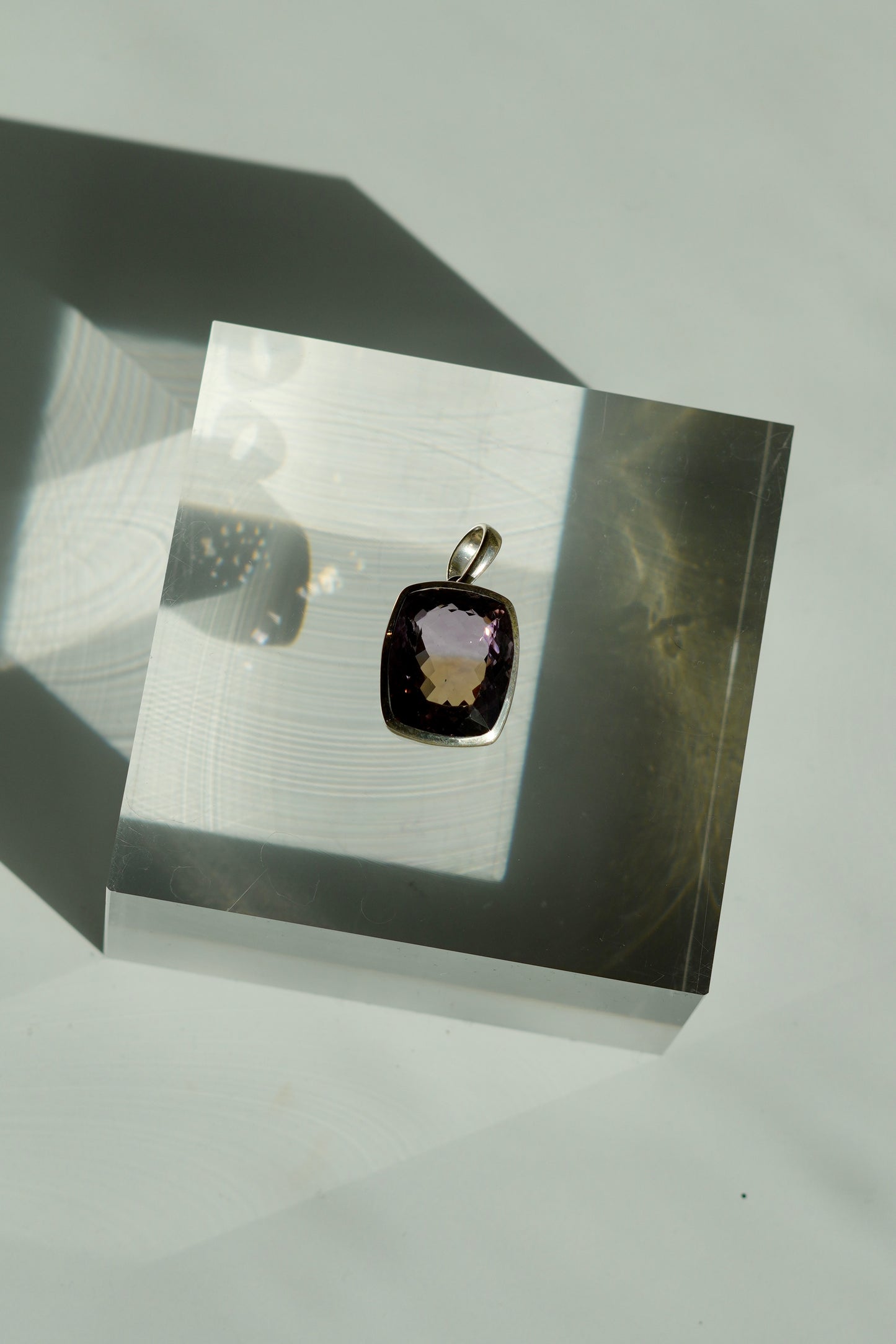 Rare Ametrine Sterling Silver Necklace Pendant