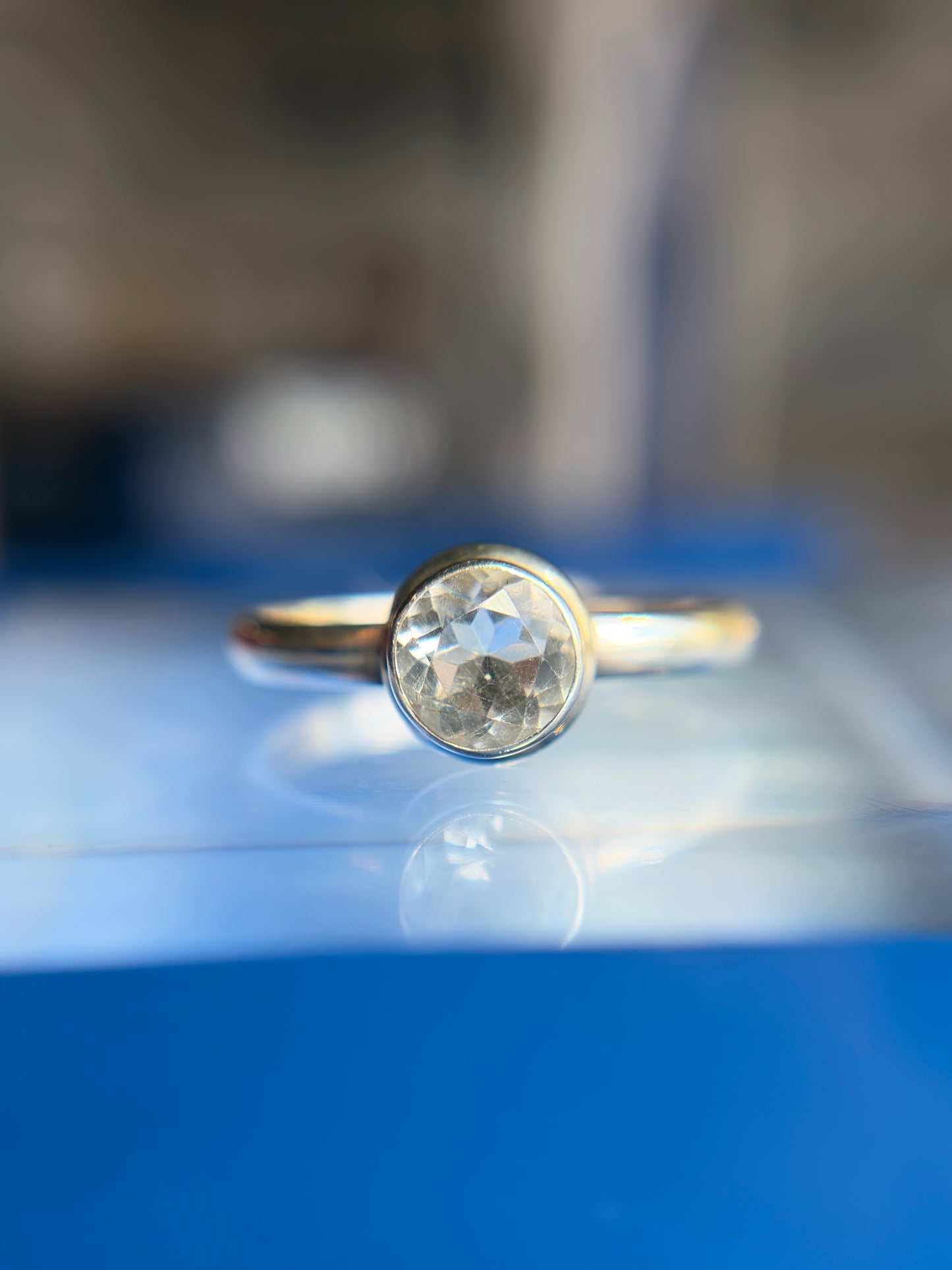 Hyalite Opal Ring Size 12 Sterling Silver