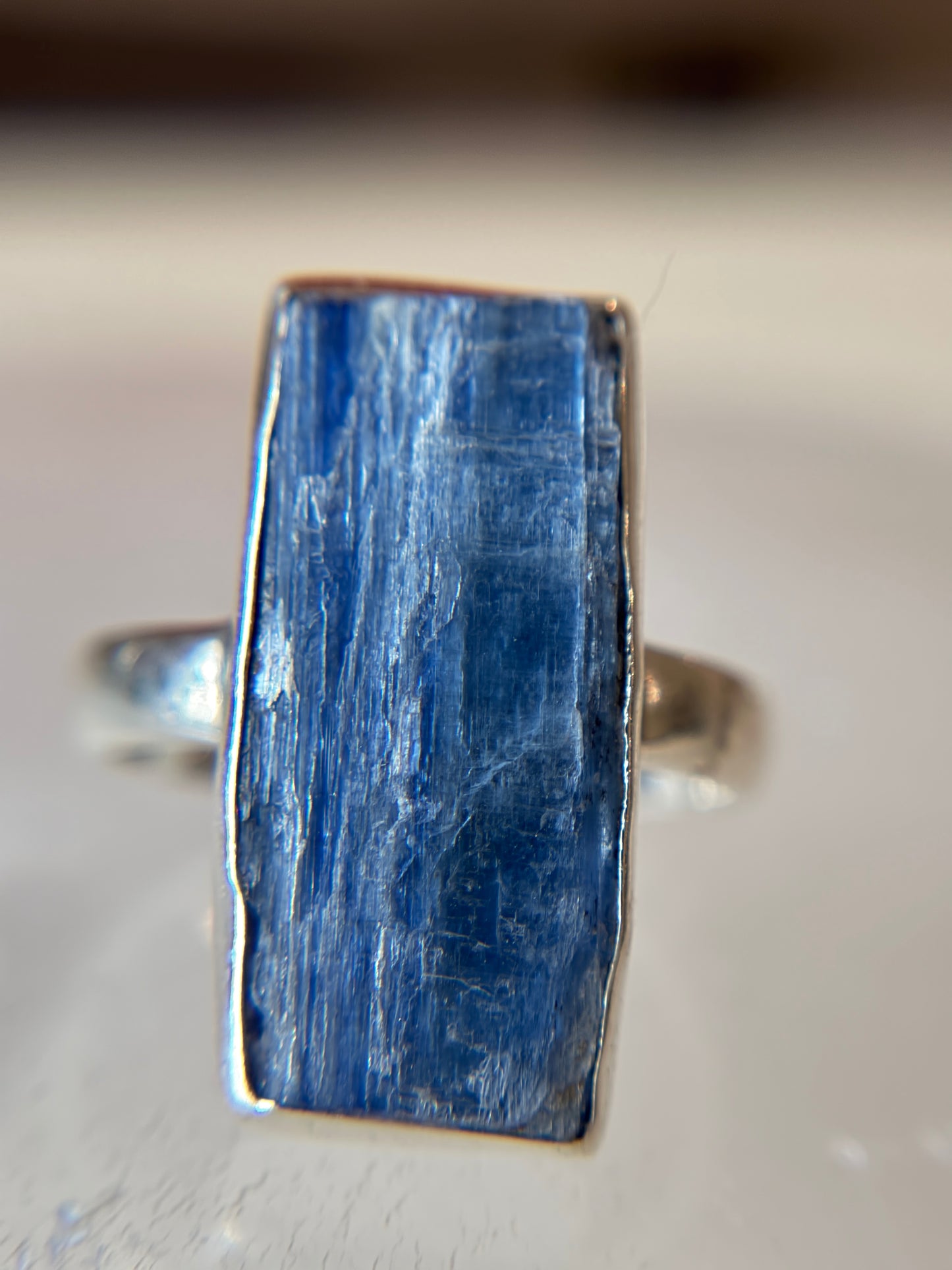 Blue Kyanite Ring Size 11 Sterling Silver