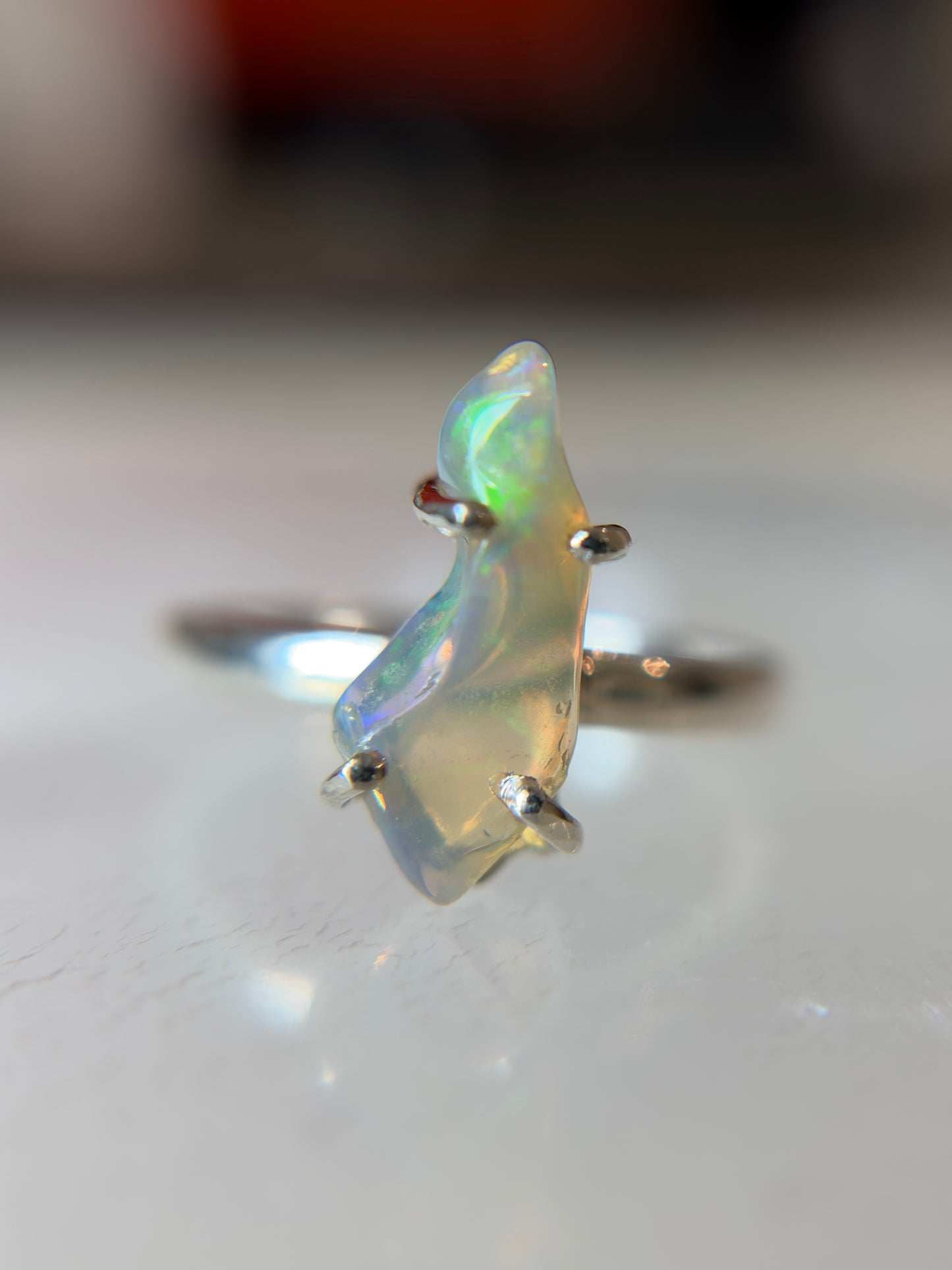 Opal Ring Size 7 Sterling Silver